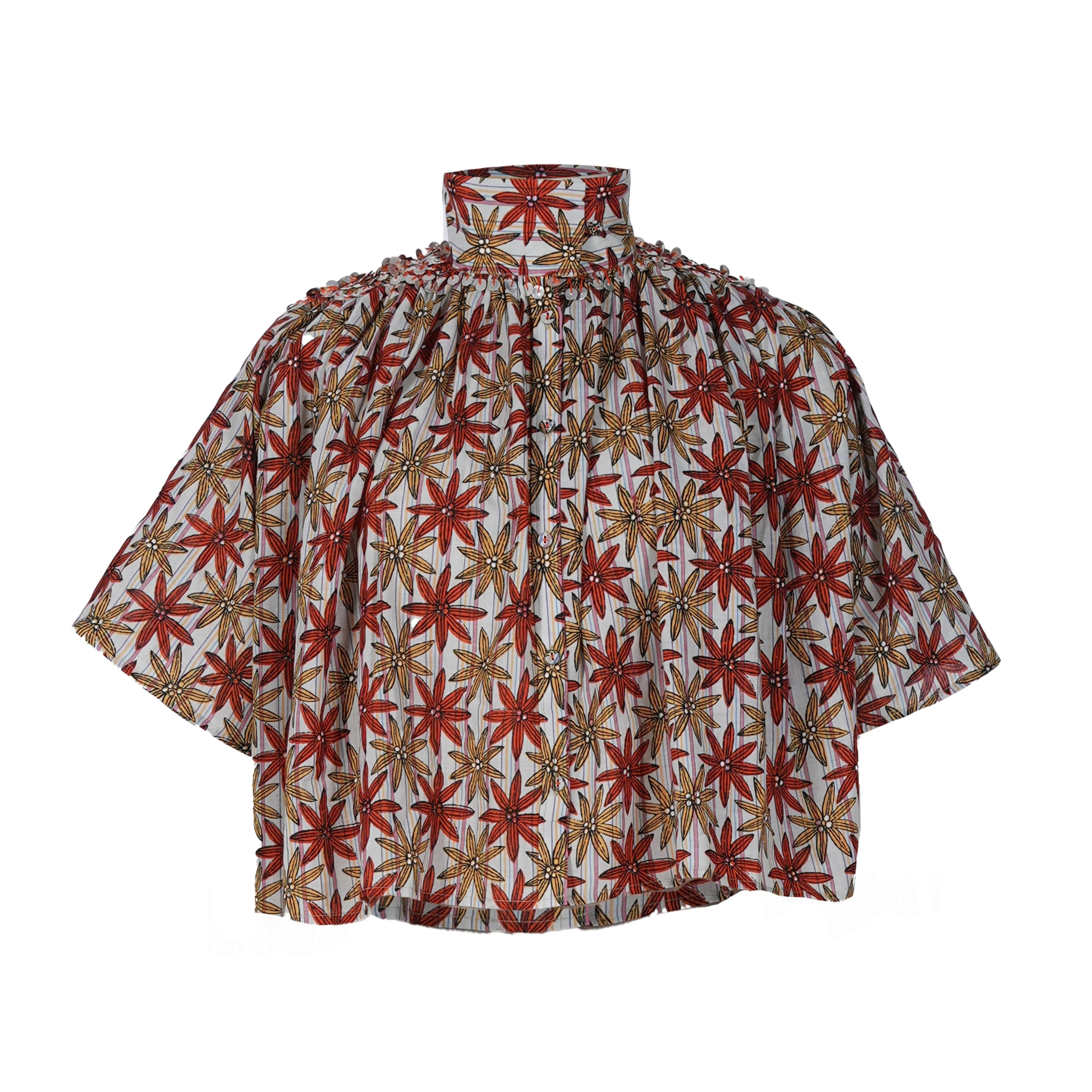 ORANGE BHUMI BLOUSE V DE VINSTER