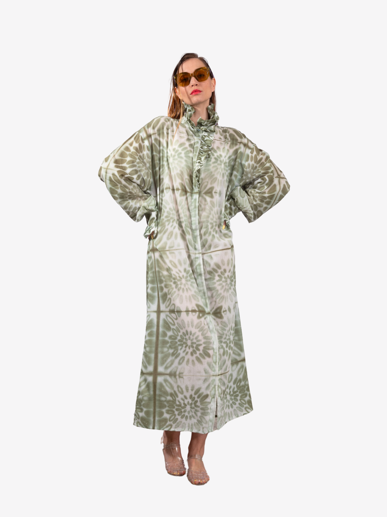 Robe tie and dye vert SHAKTI