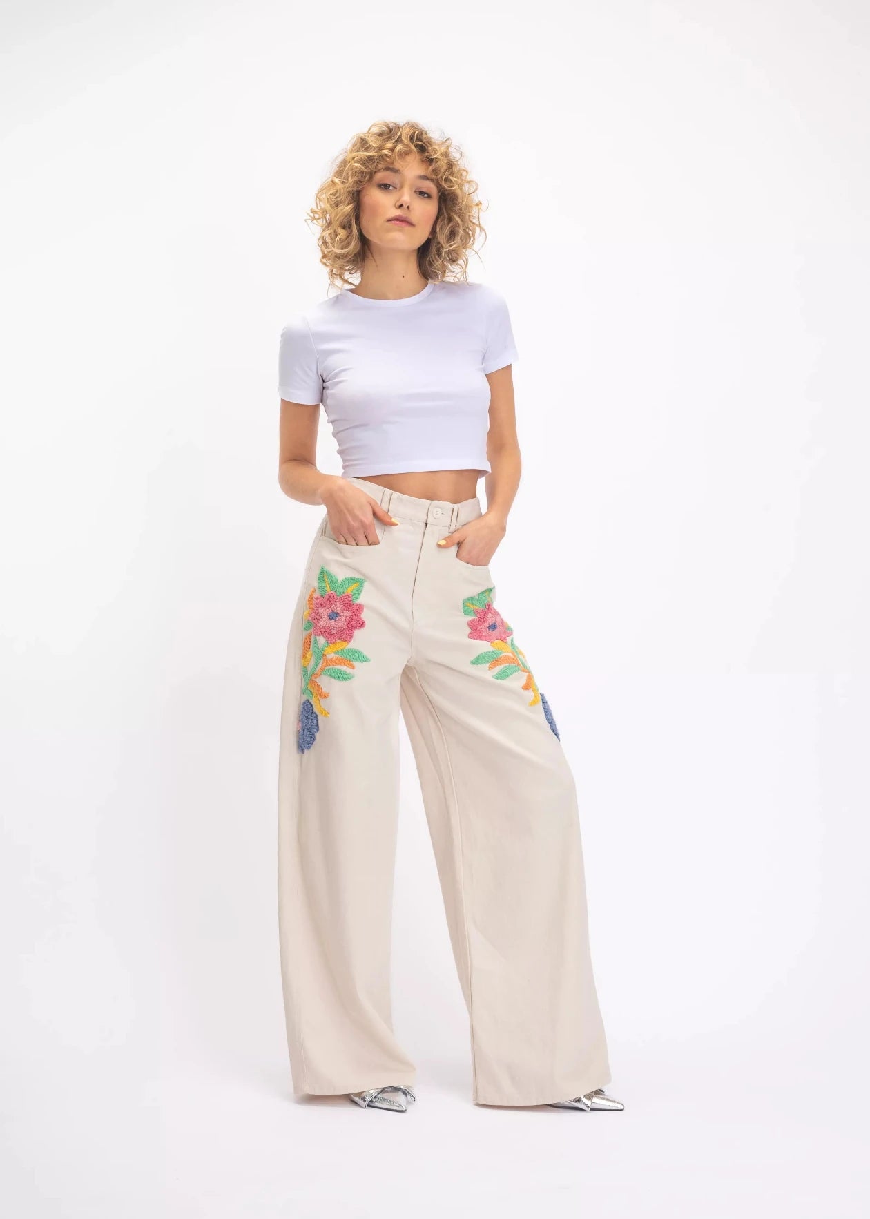 brama v de vinster pantalon brodée