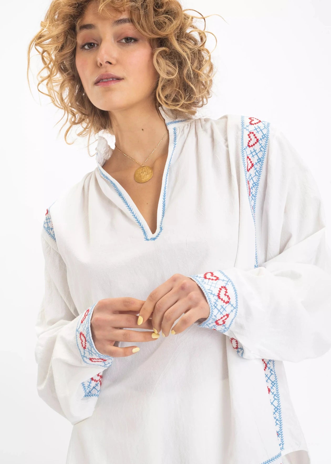 blouse v de vinster blanche Durga