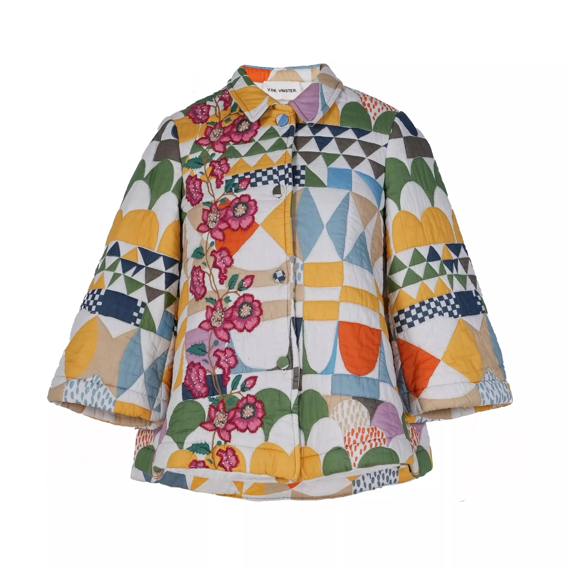 v de vinster matelassé jaune veste