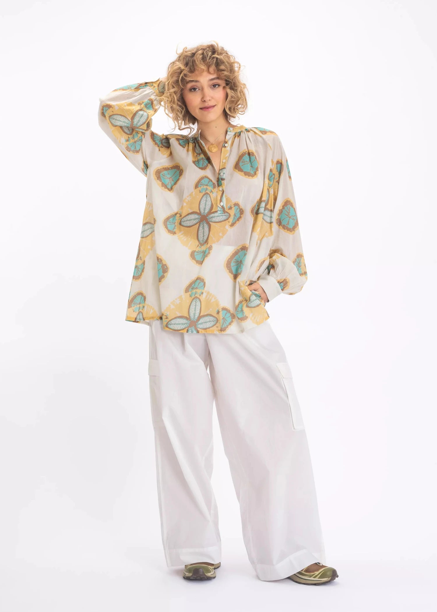 blouse jaune voile v de vinster