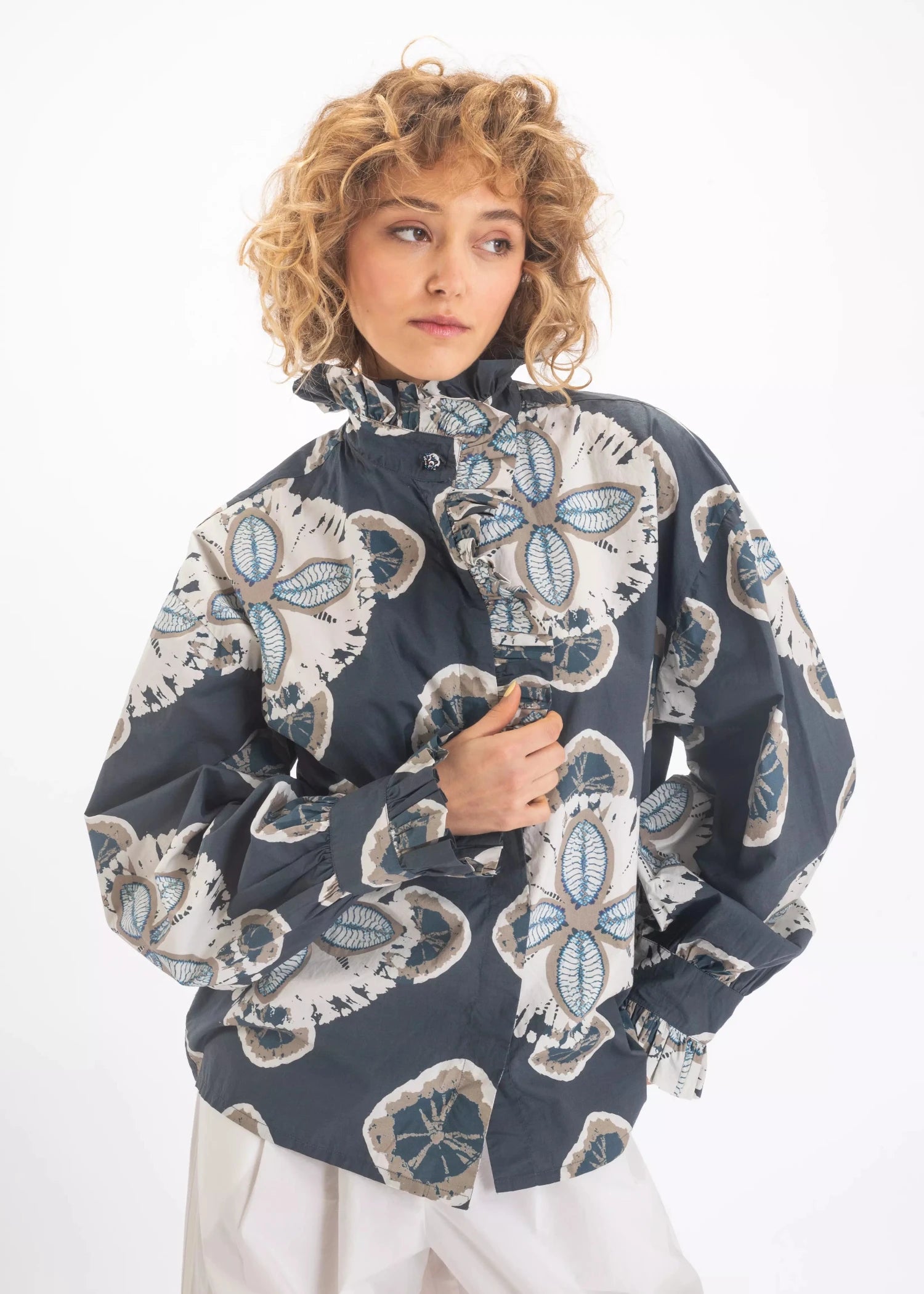 v de vinster blouse charbon