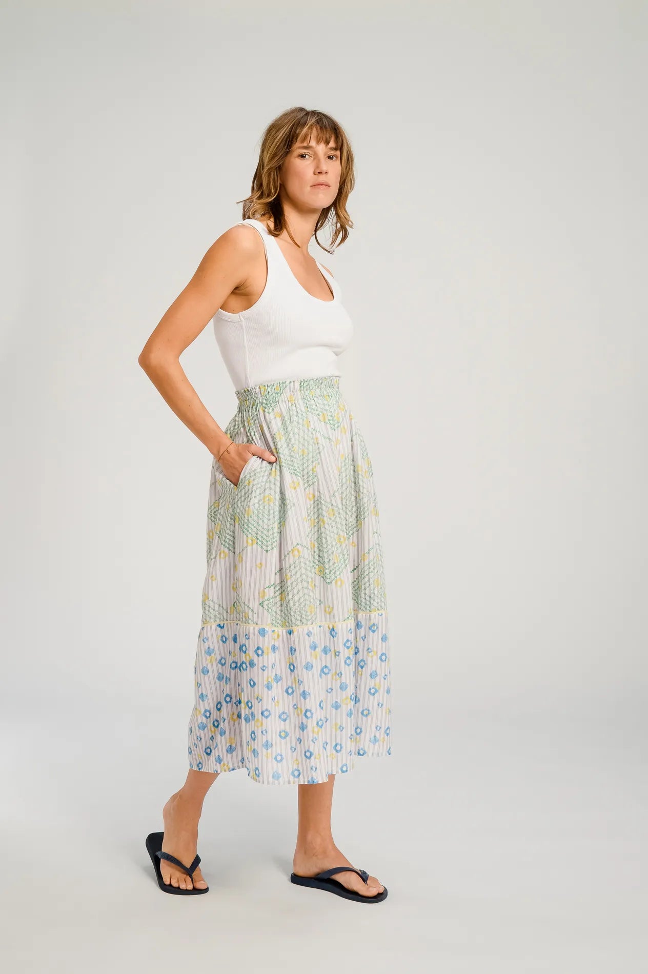 BLUE BAYA SKIRT LONG V DE VINSTER