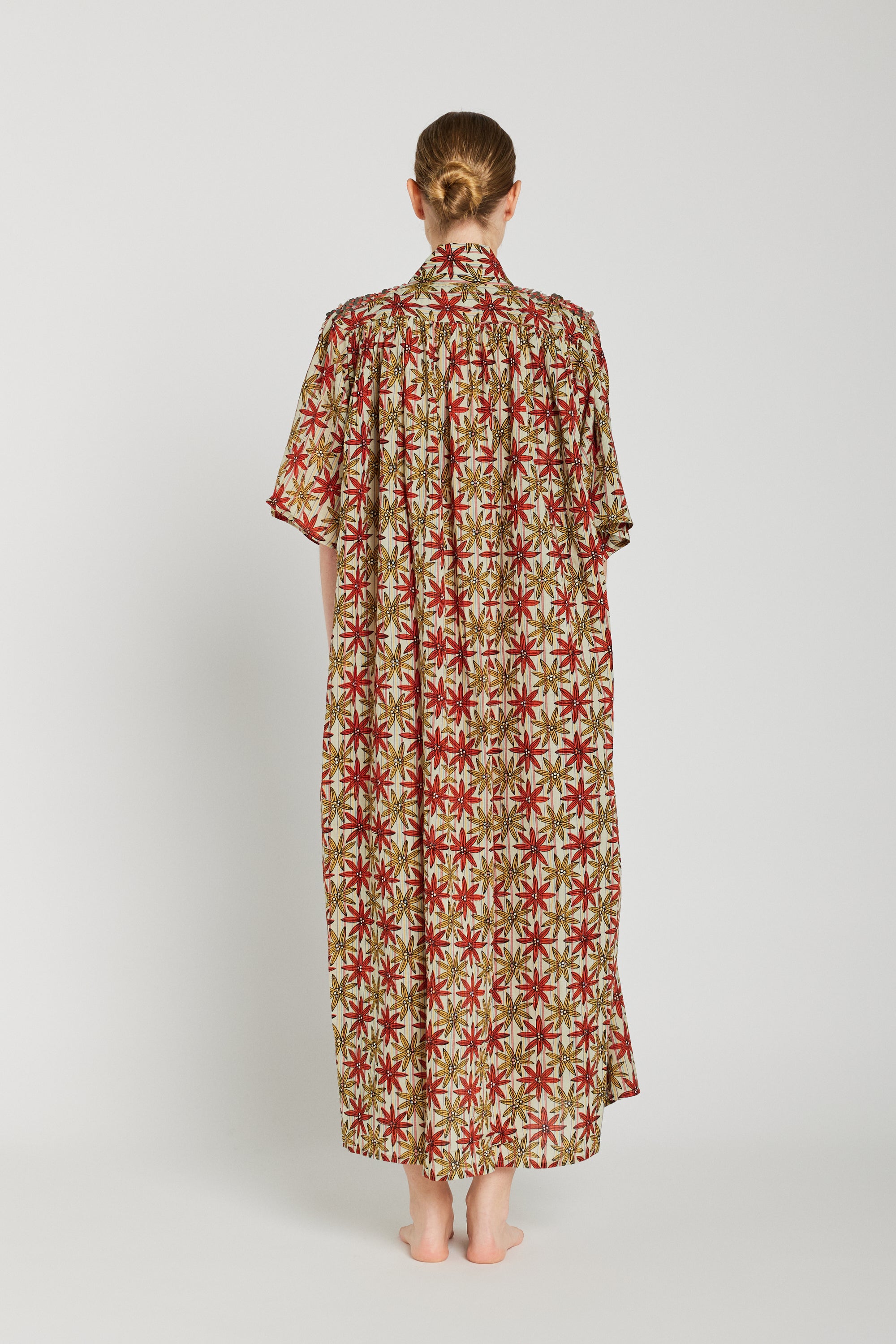 BHUMI long floral dress with tassels