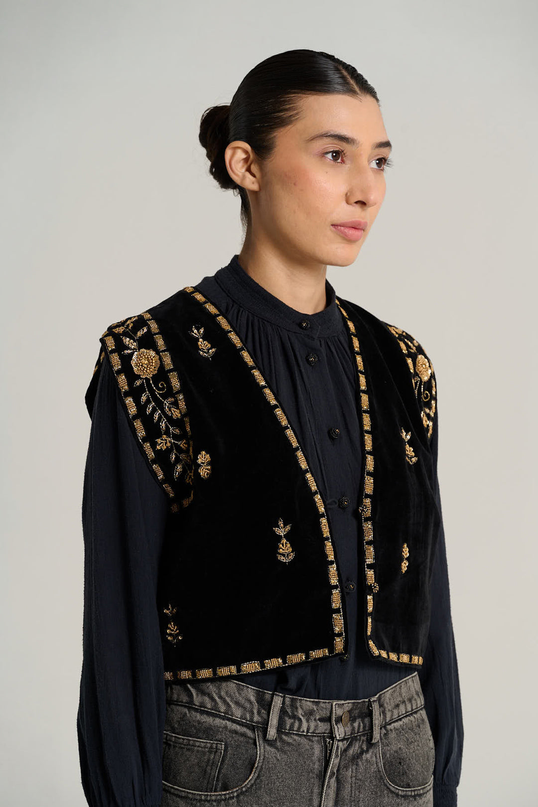 CAMILLE black velvet bolero