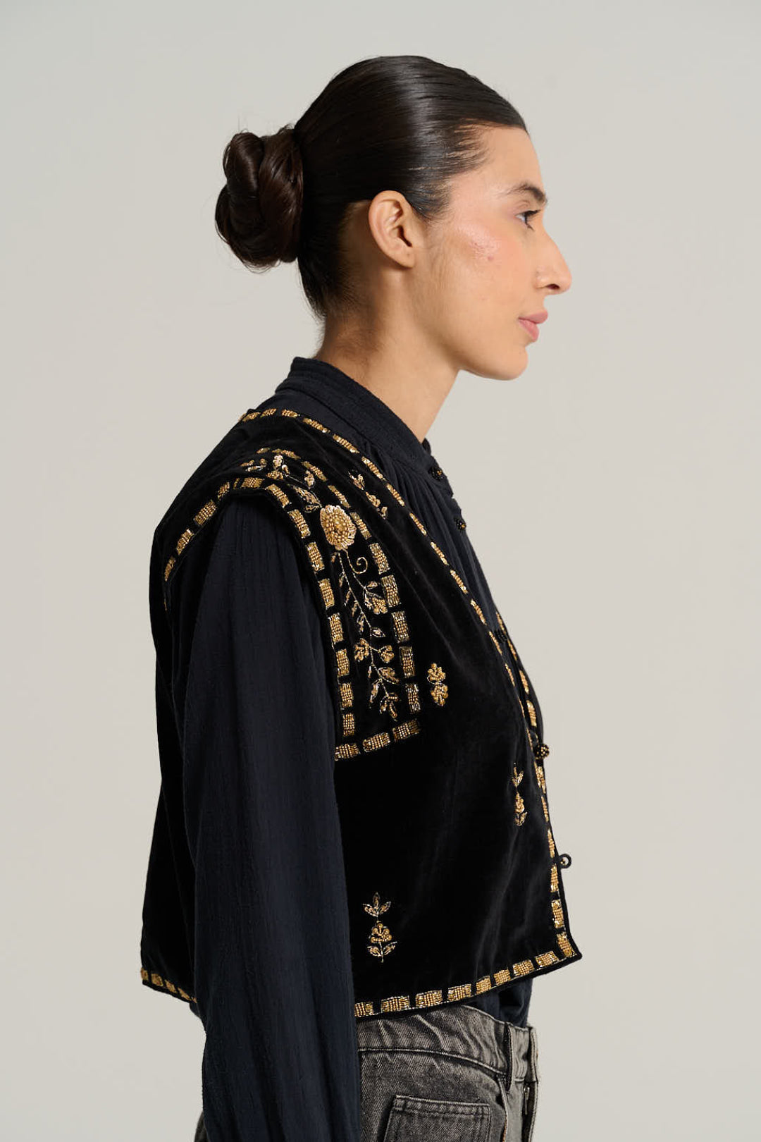 CAMILLE black velvet bolero