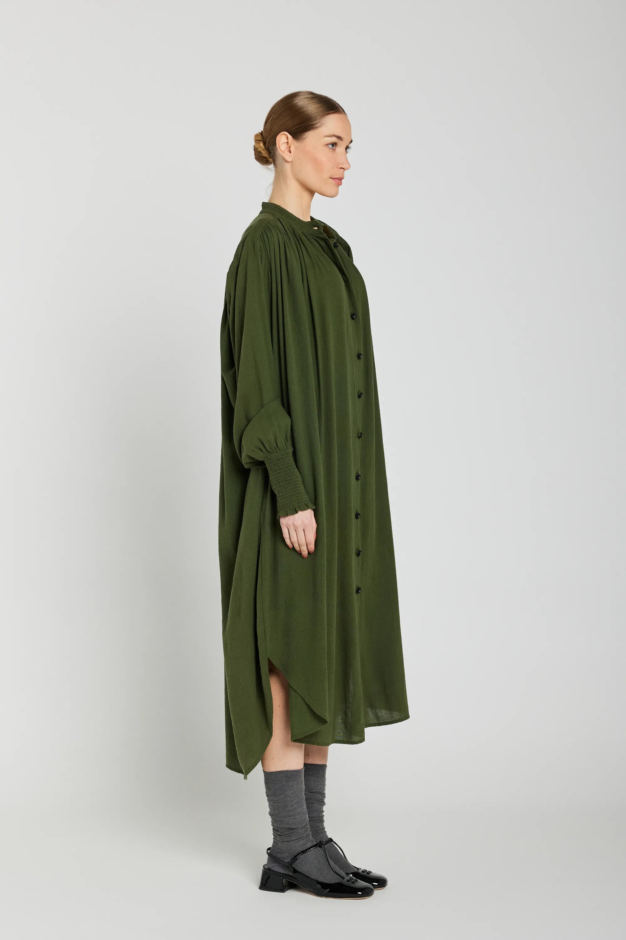 olive verte v de vinster robe longue