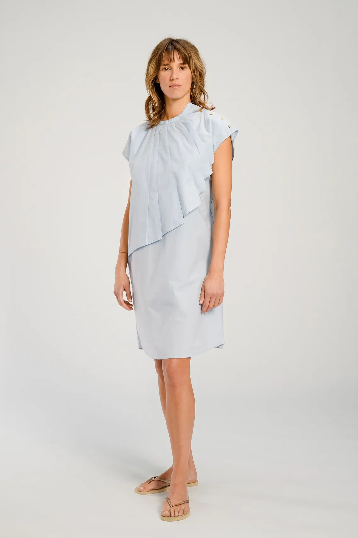 blue chicago boutons v de vinster dress