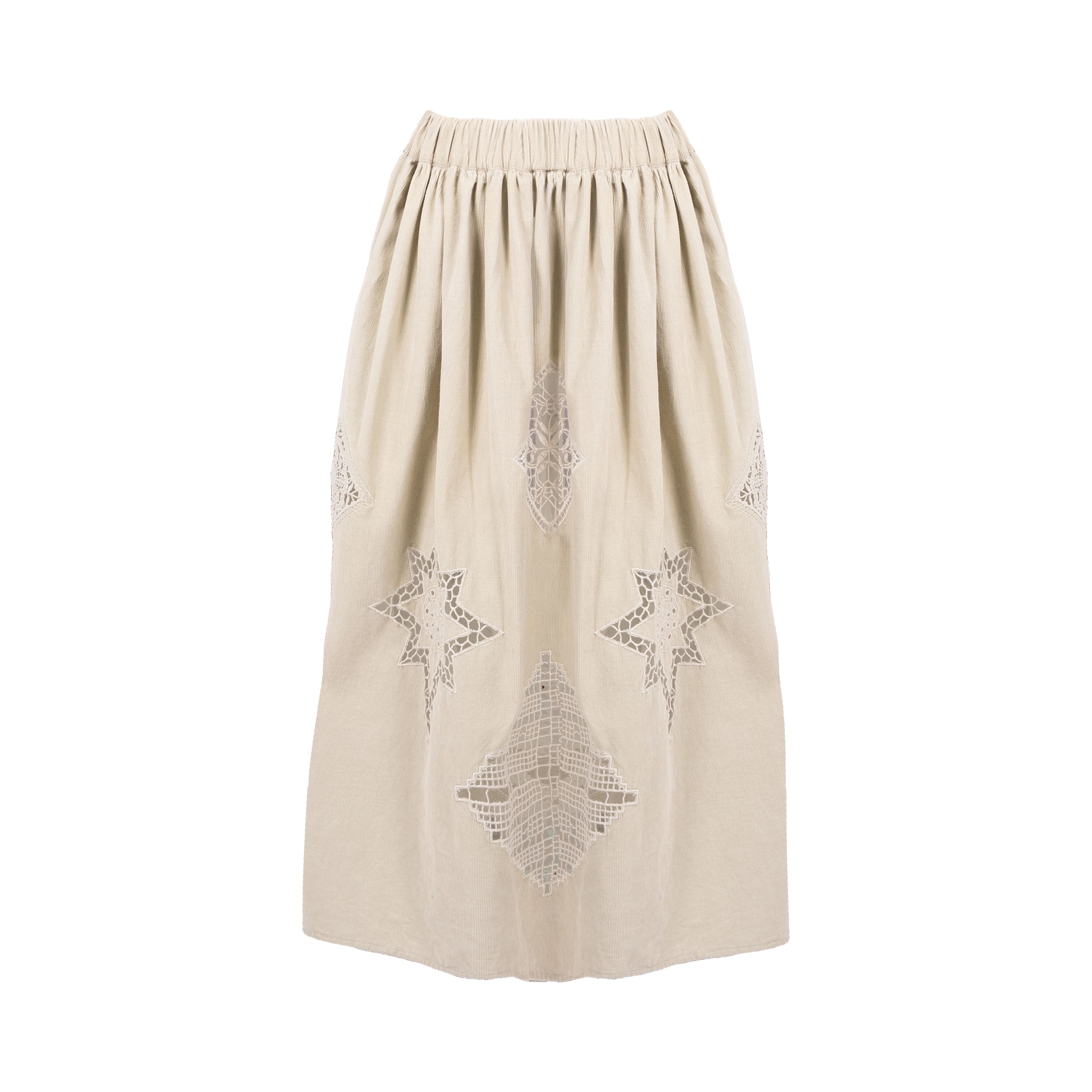 Jupe ajourée beige CIANA