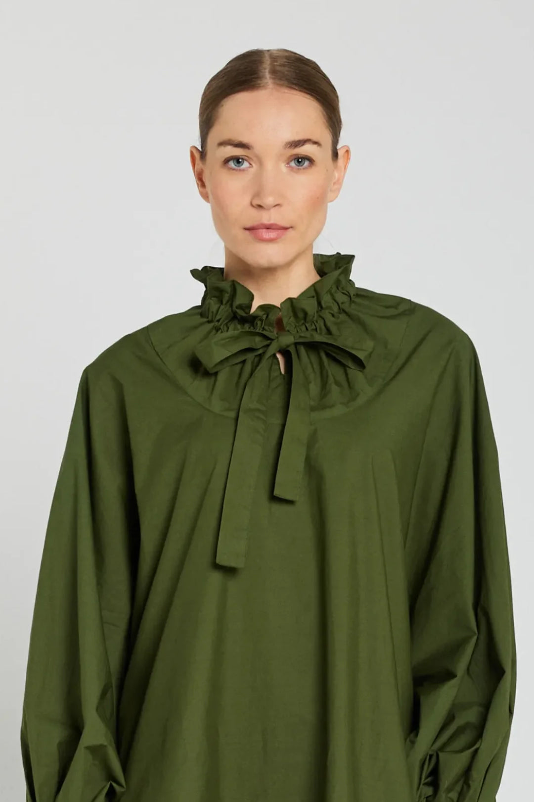 Robe courte olive CLARA