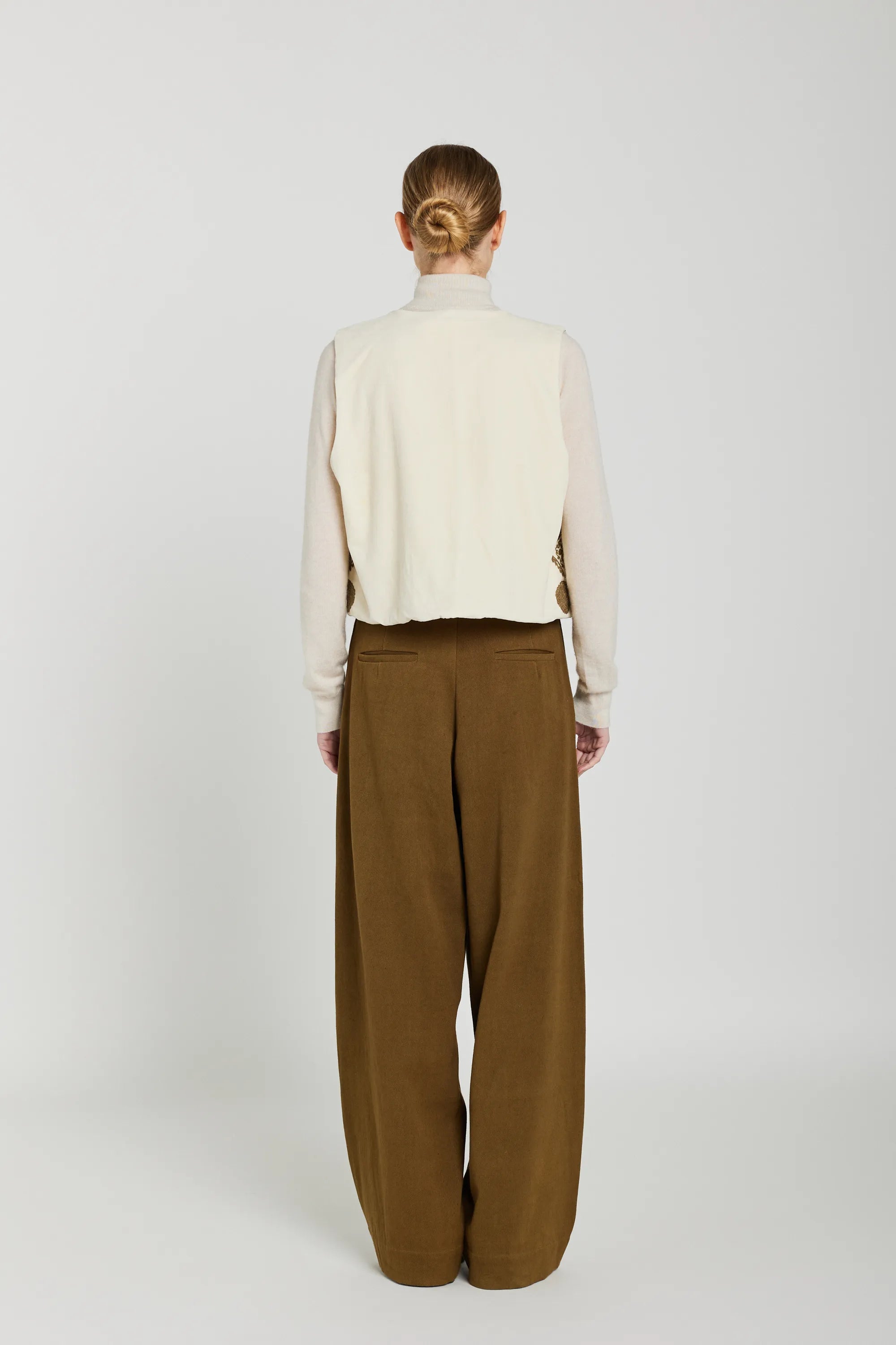 v de vinster bolero brodé creme