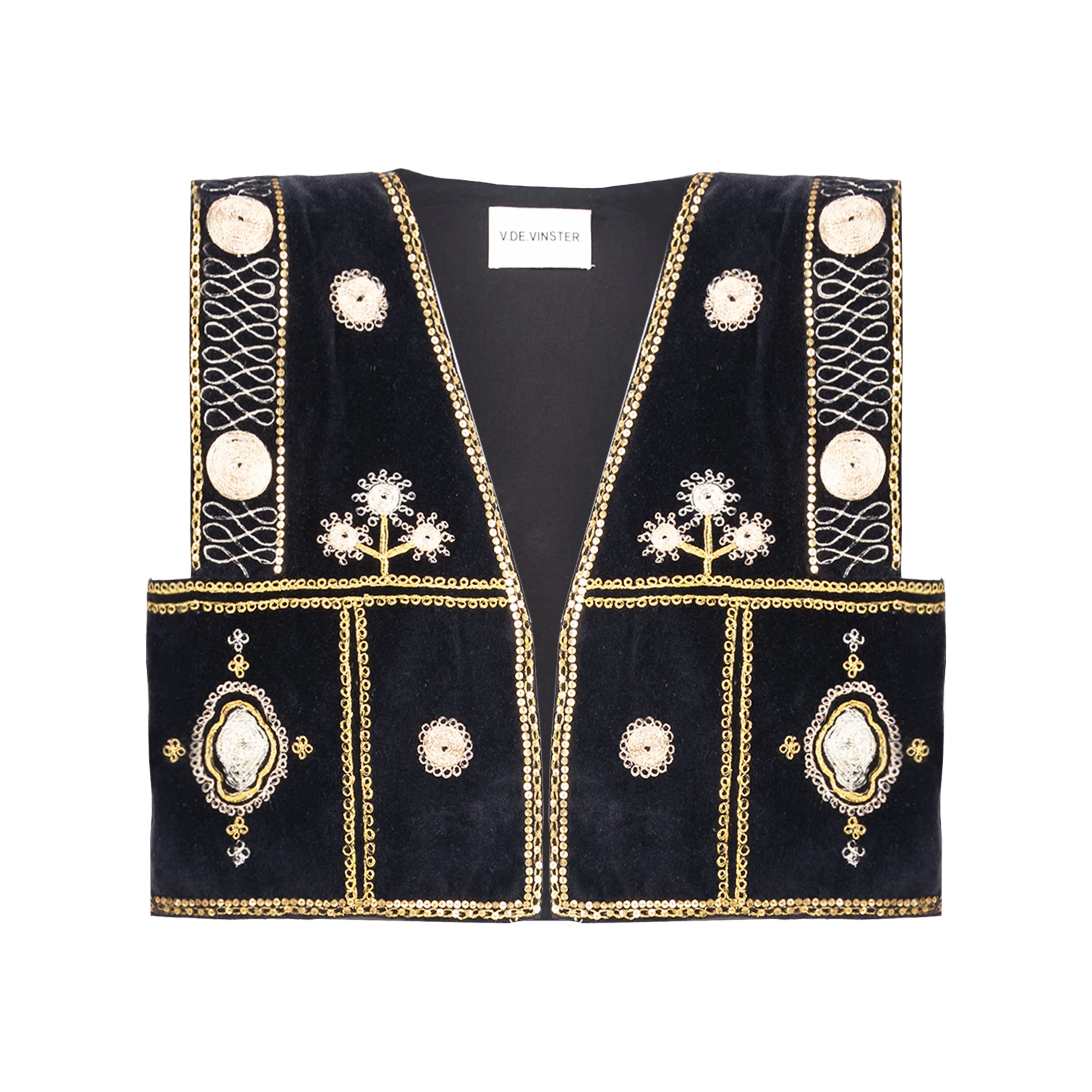 bolero noir v de vinster broderie