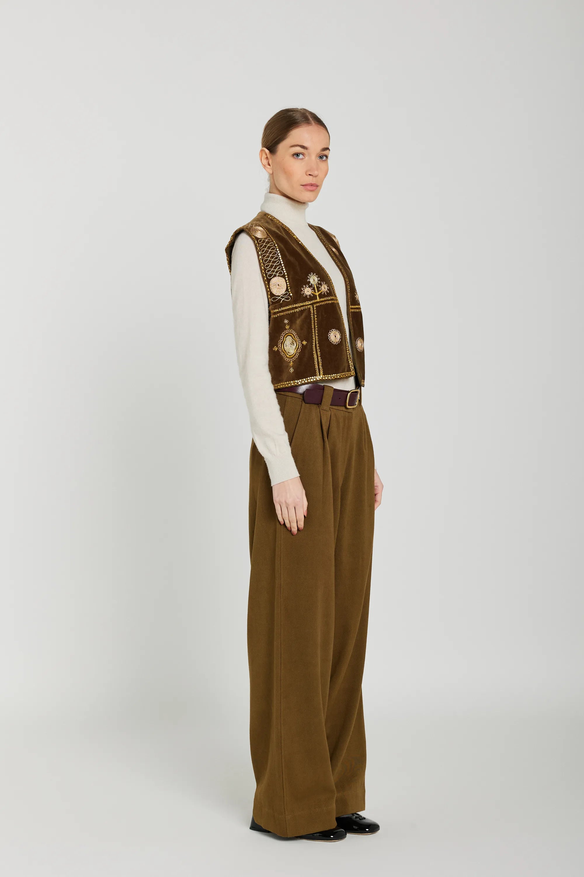 kaki coti Boléro v de vinster