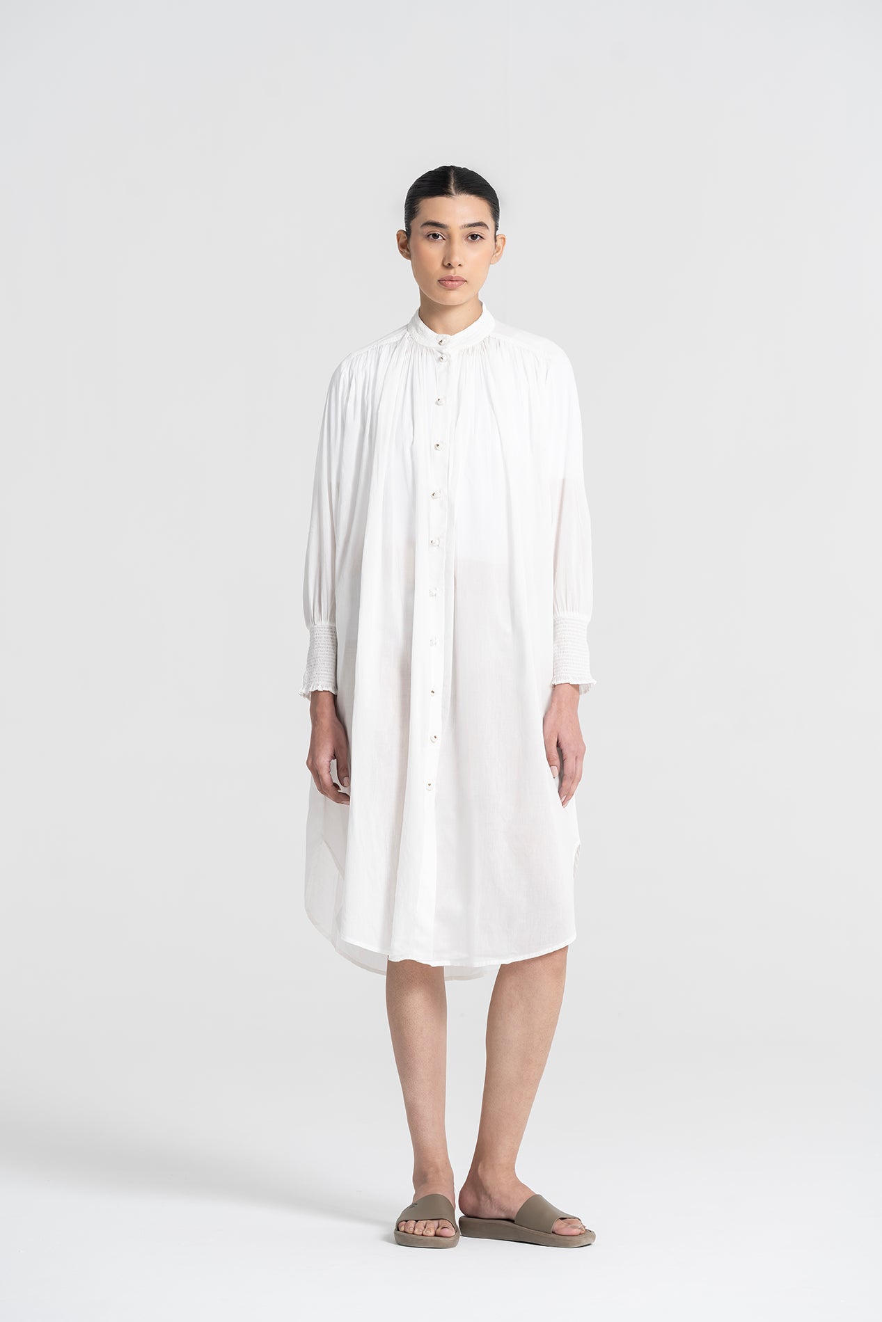 Robe longue blanche SANTIAGO