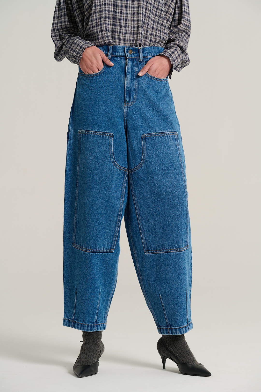 Pantalon denim bleu EMILE