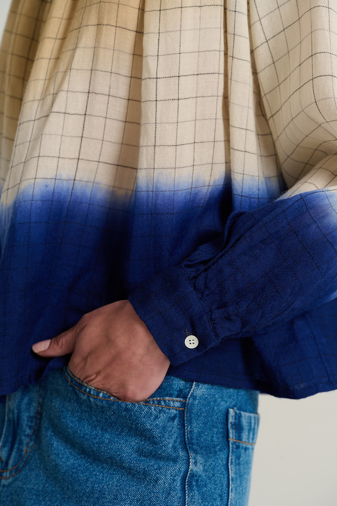 Blouse tie and dye indigo MARIUS