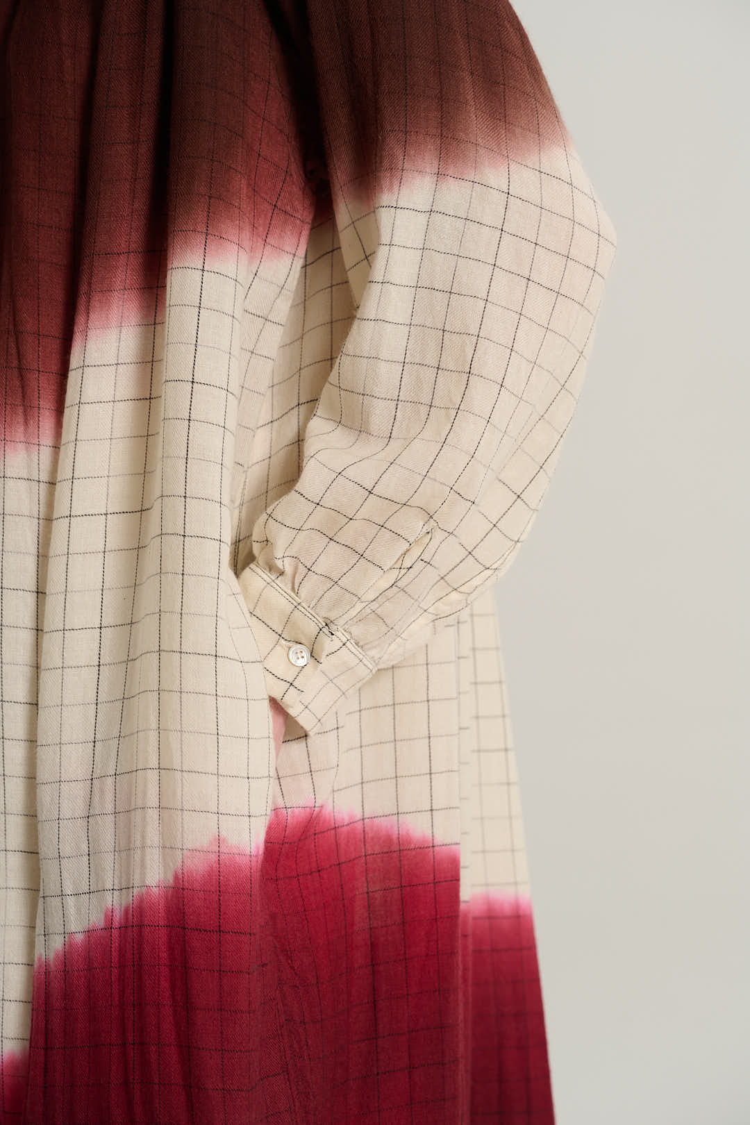 MARIUS burgundy tie-dye dress