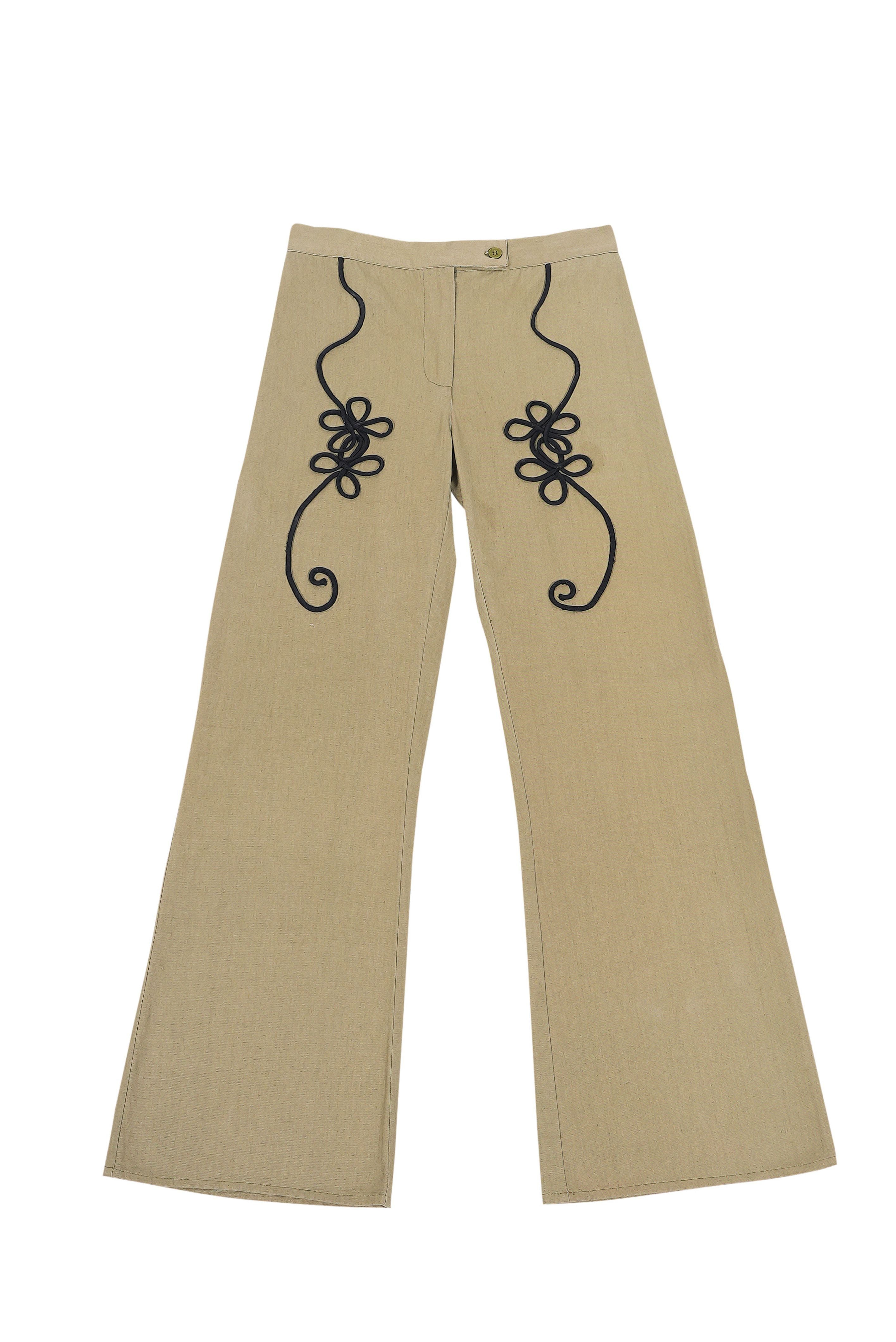 Pantalon brodé kaki EGO