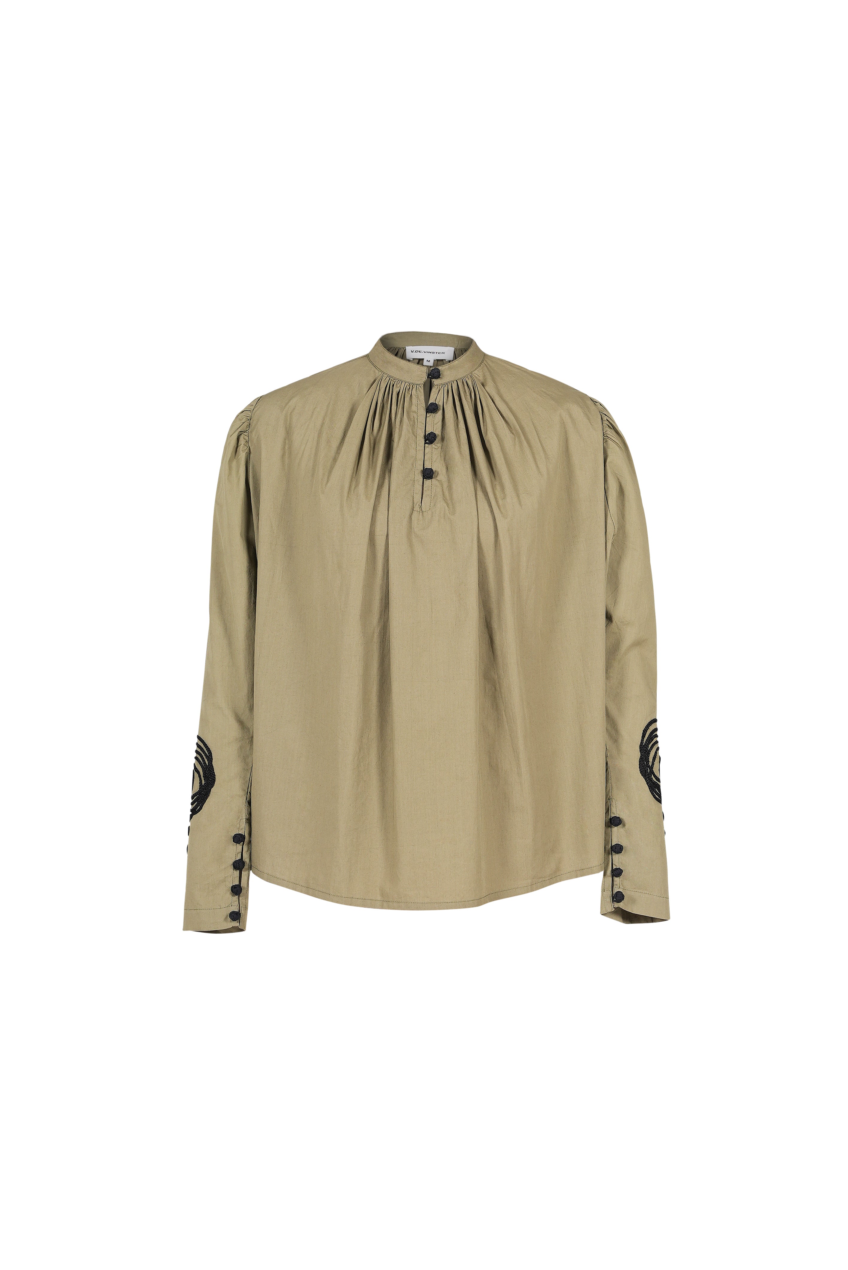 Blouse kaki brodée EGO