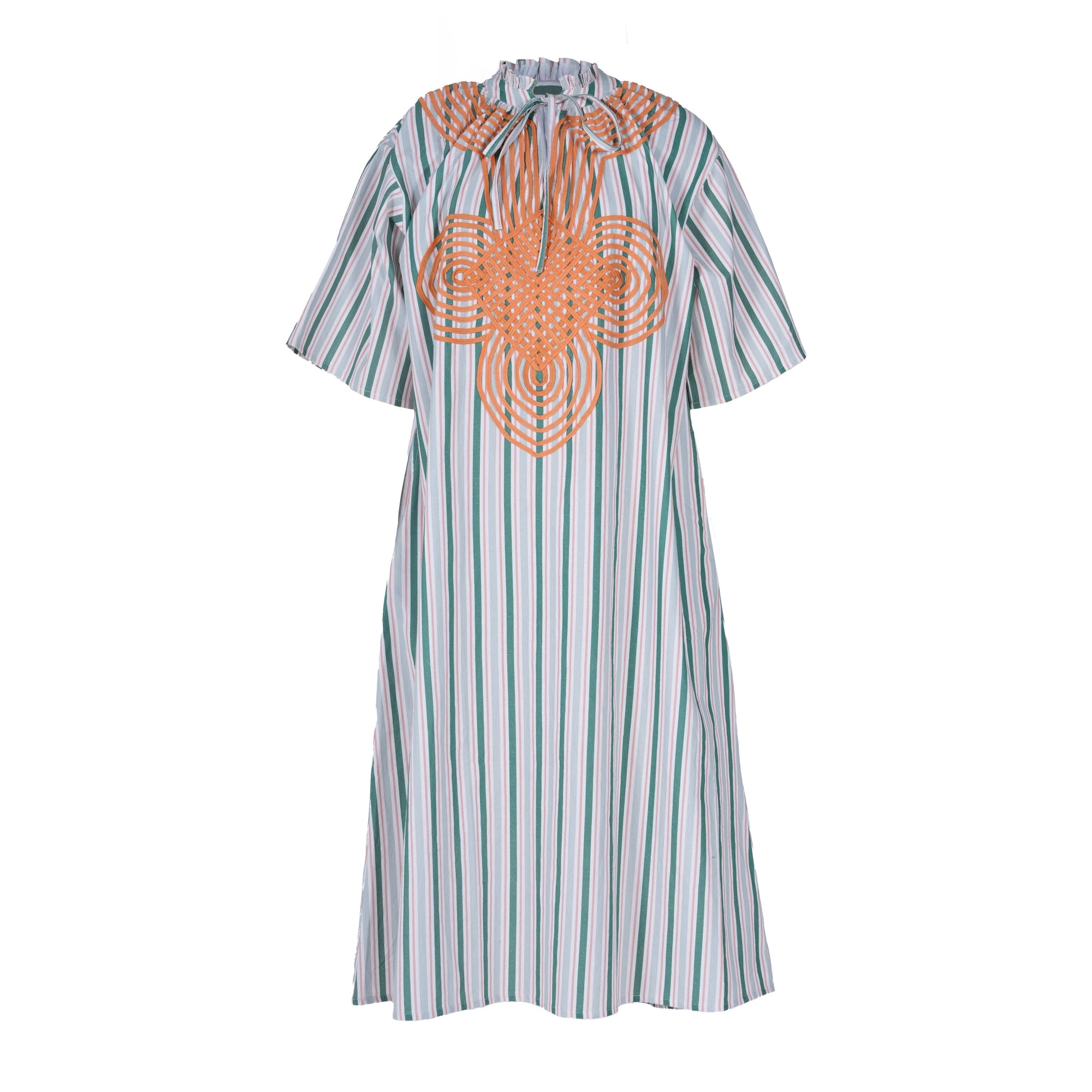 ganga dress orange vert v de vinster