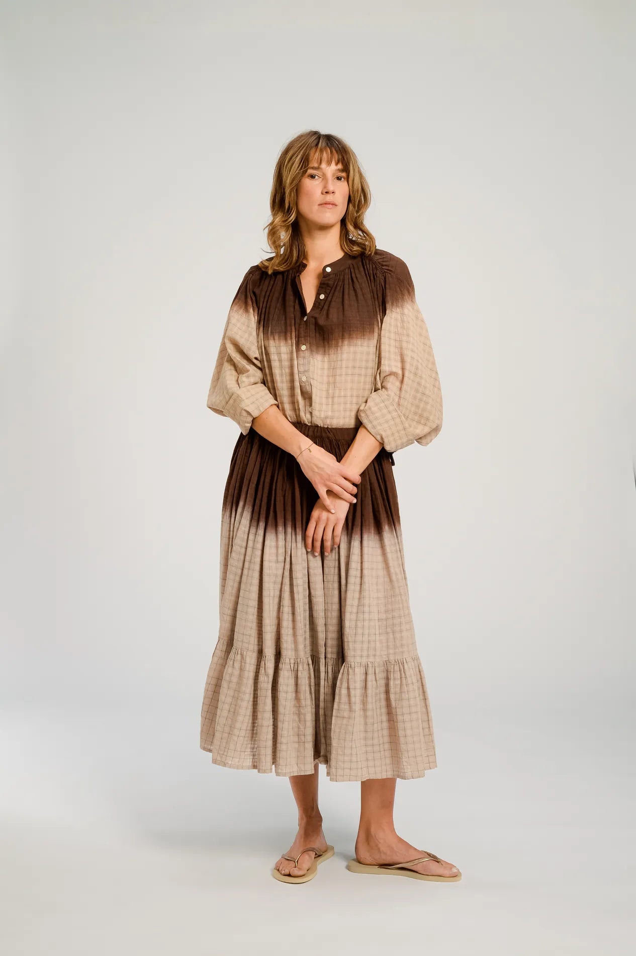 Blouse tie and dye chocolat HIMI