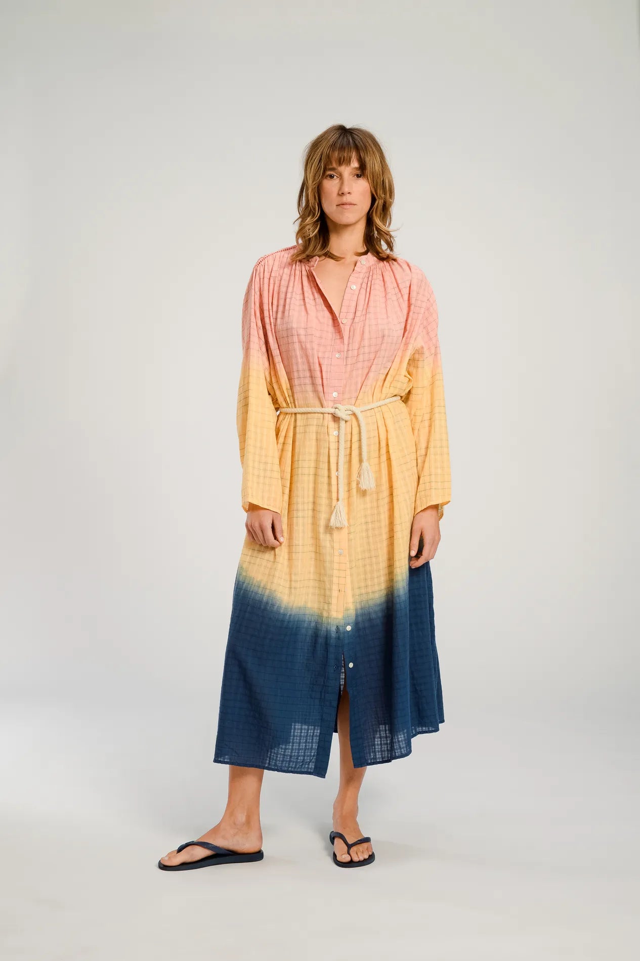 V DE VINSTER TIE AND DYE ROBE HIMI