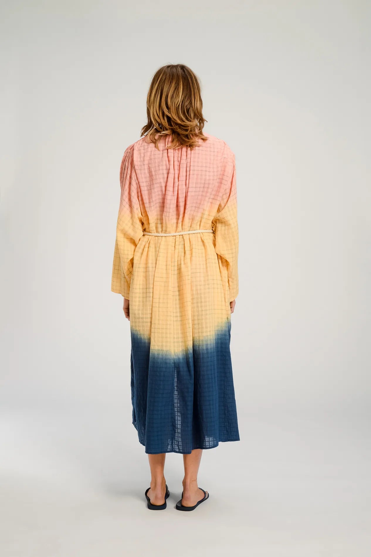 V DE VINSTER DRESS ROBE TIE AND DYE