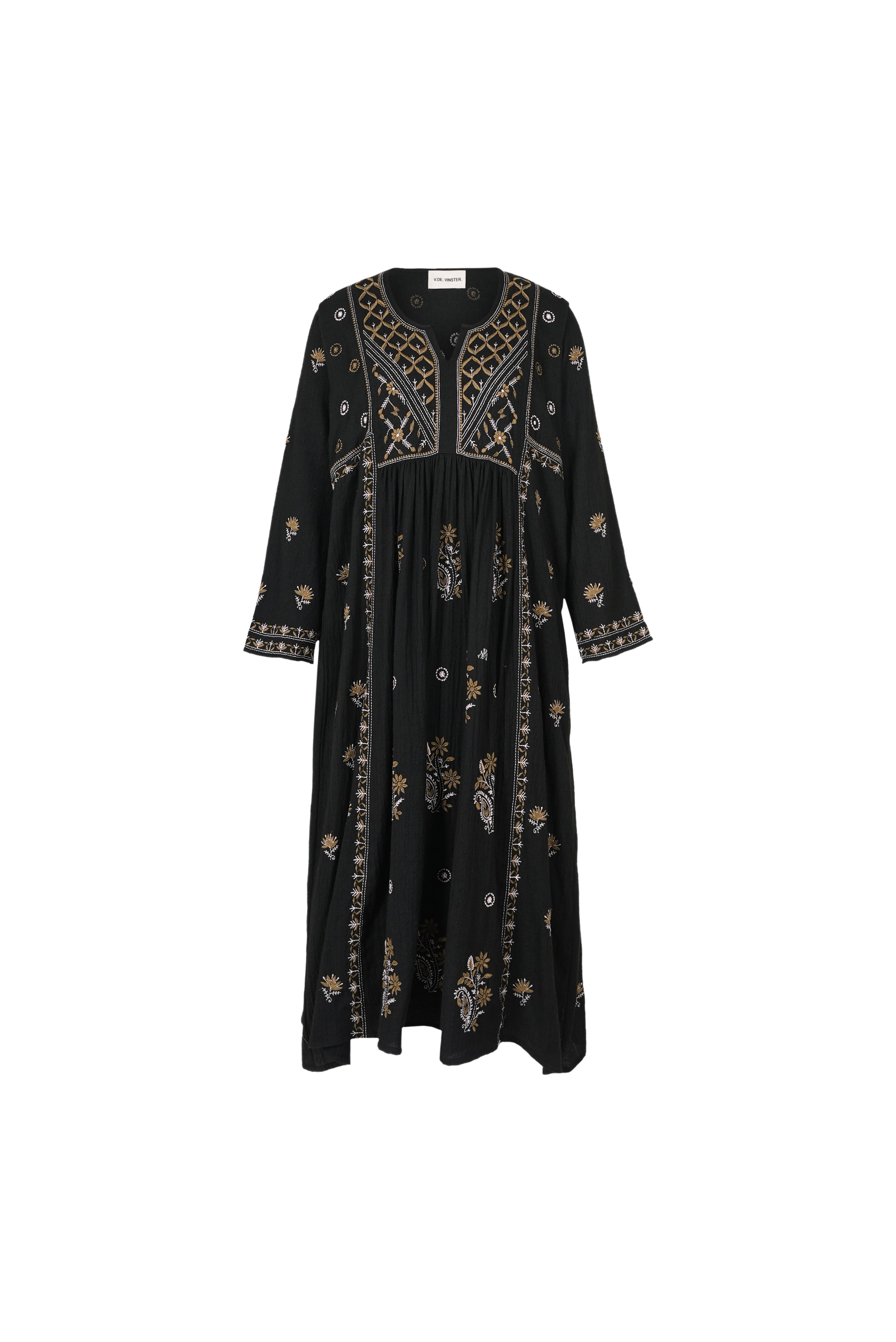 Robe noire brodée HIPPY