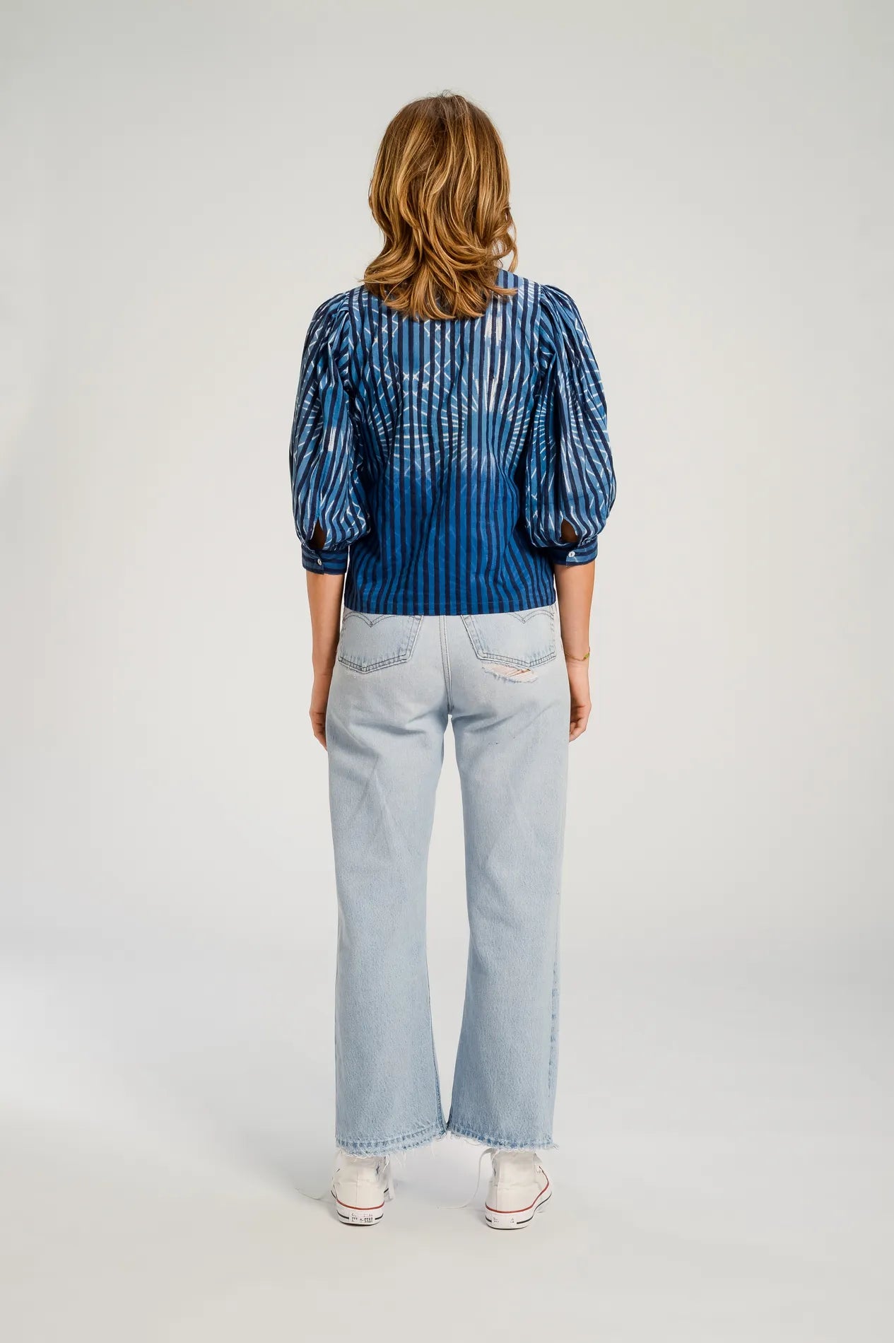 Blouse teintée bleu JODPUR