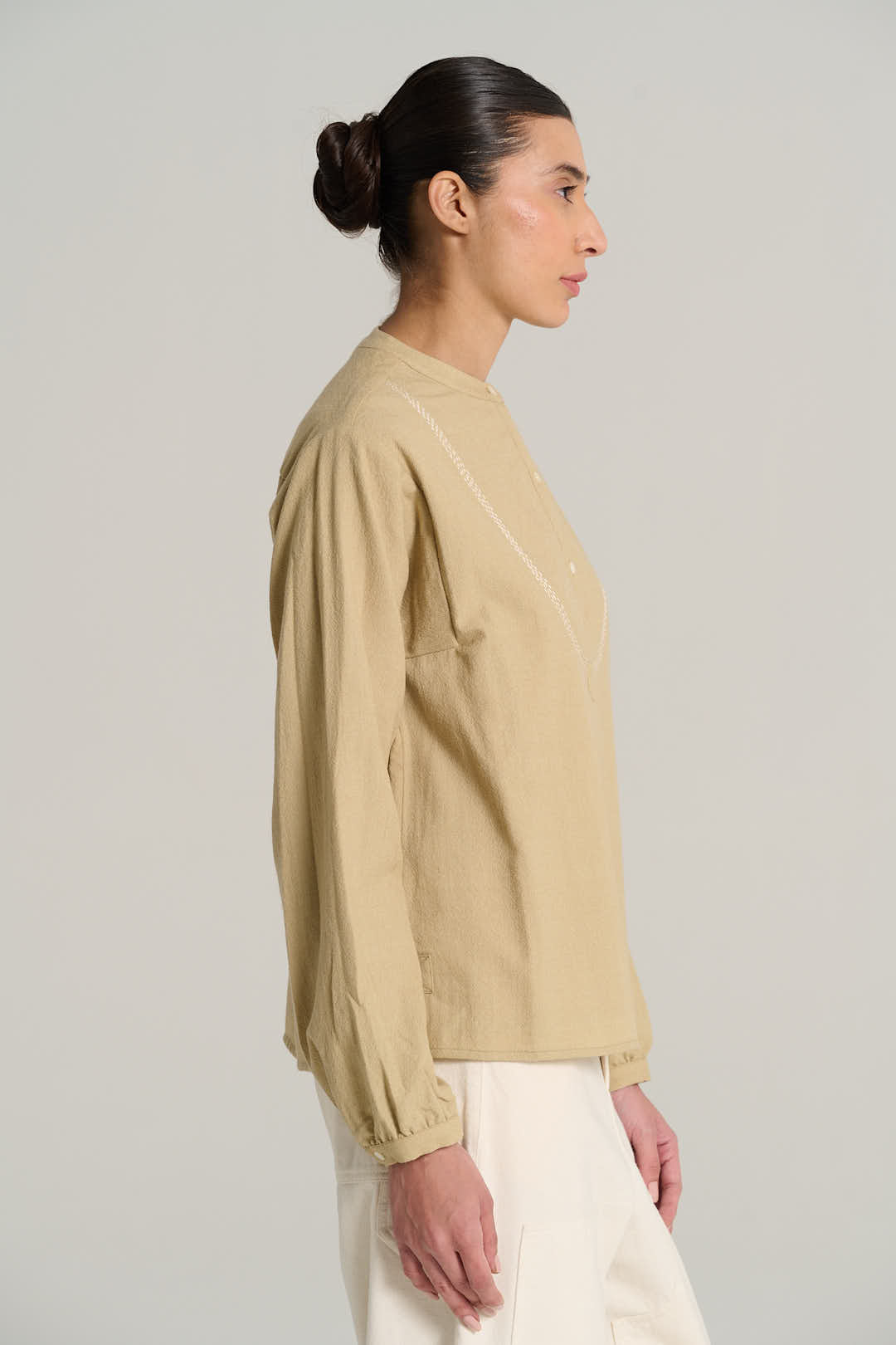 Blouse en laine sable JOSEPH