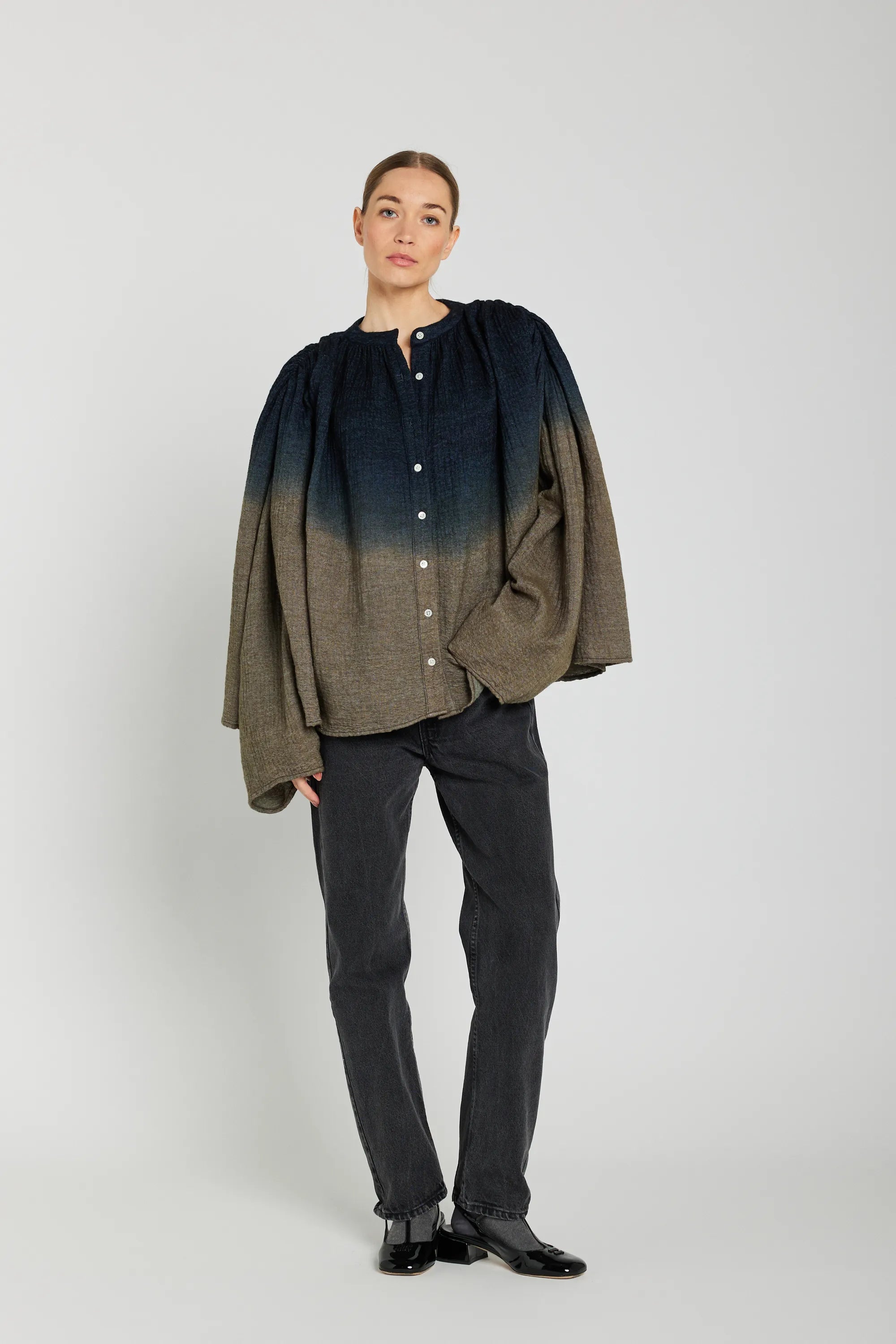 Chemise tie and dye bleue marine MALO