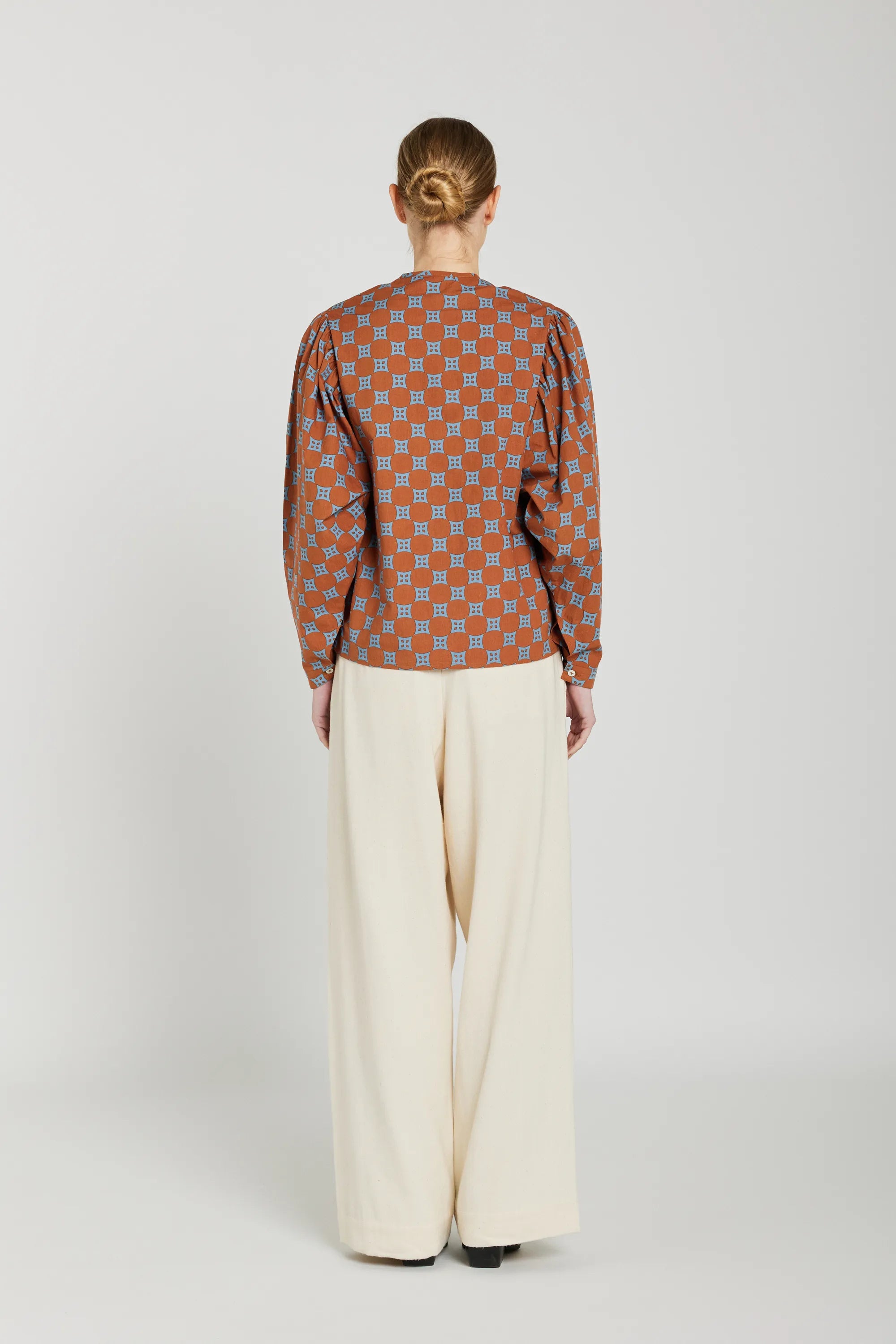 Chemise col mao bleue MALO