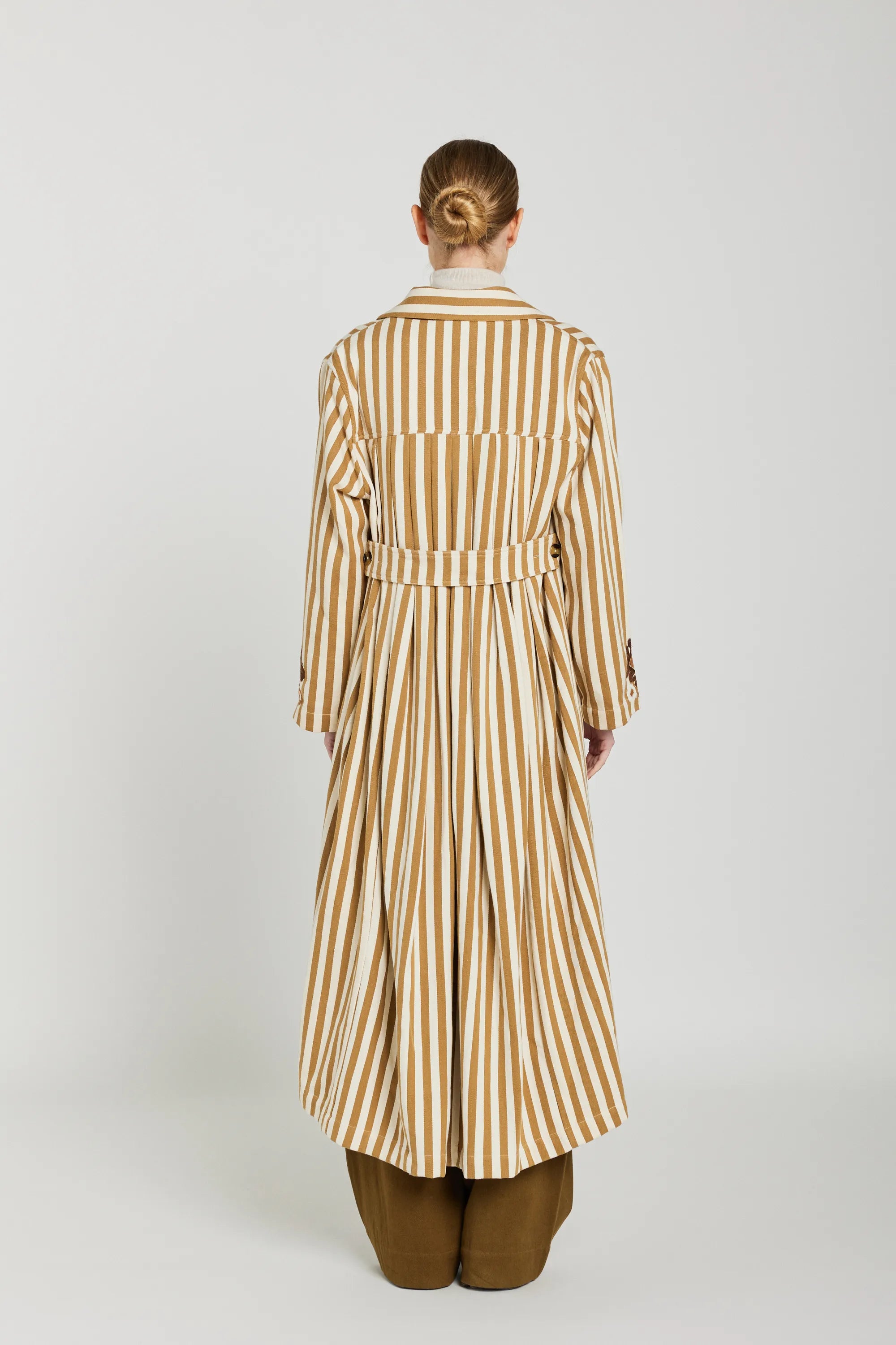 Trench rayé beige MANON