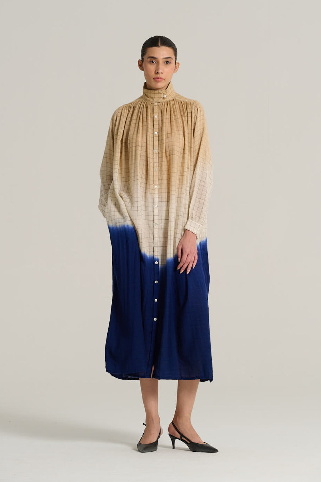 Robe tie and dye indigo MARIUS