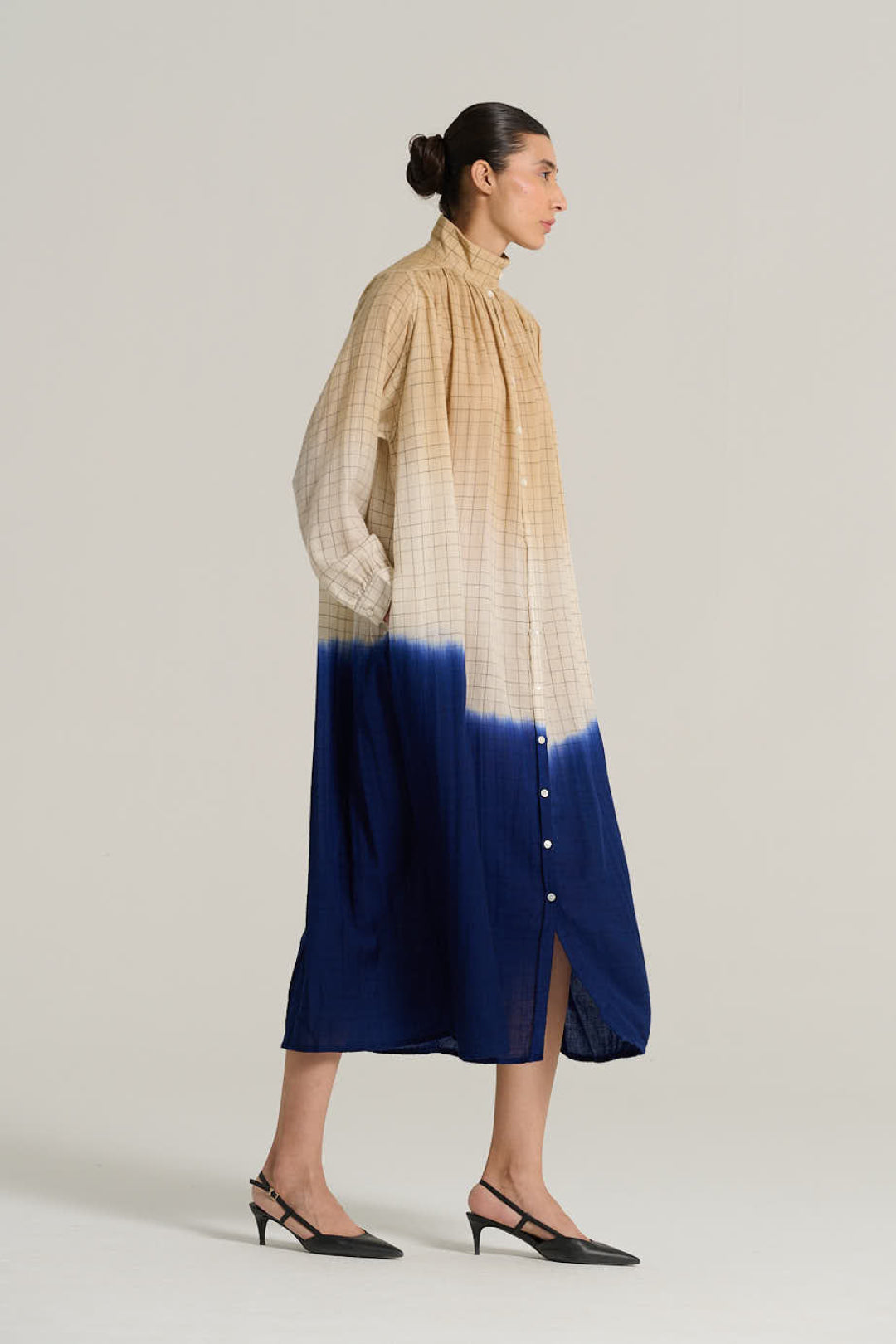 Robe tie and dye indigo MARIUS