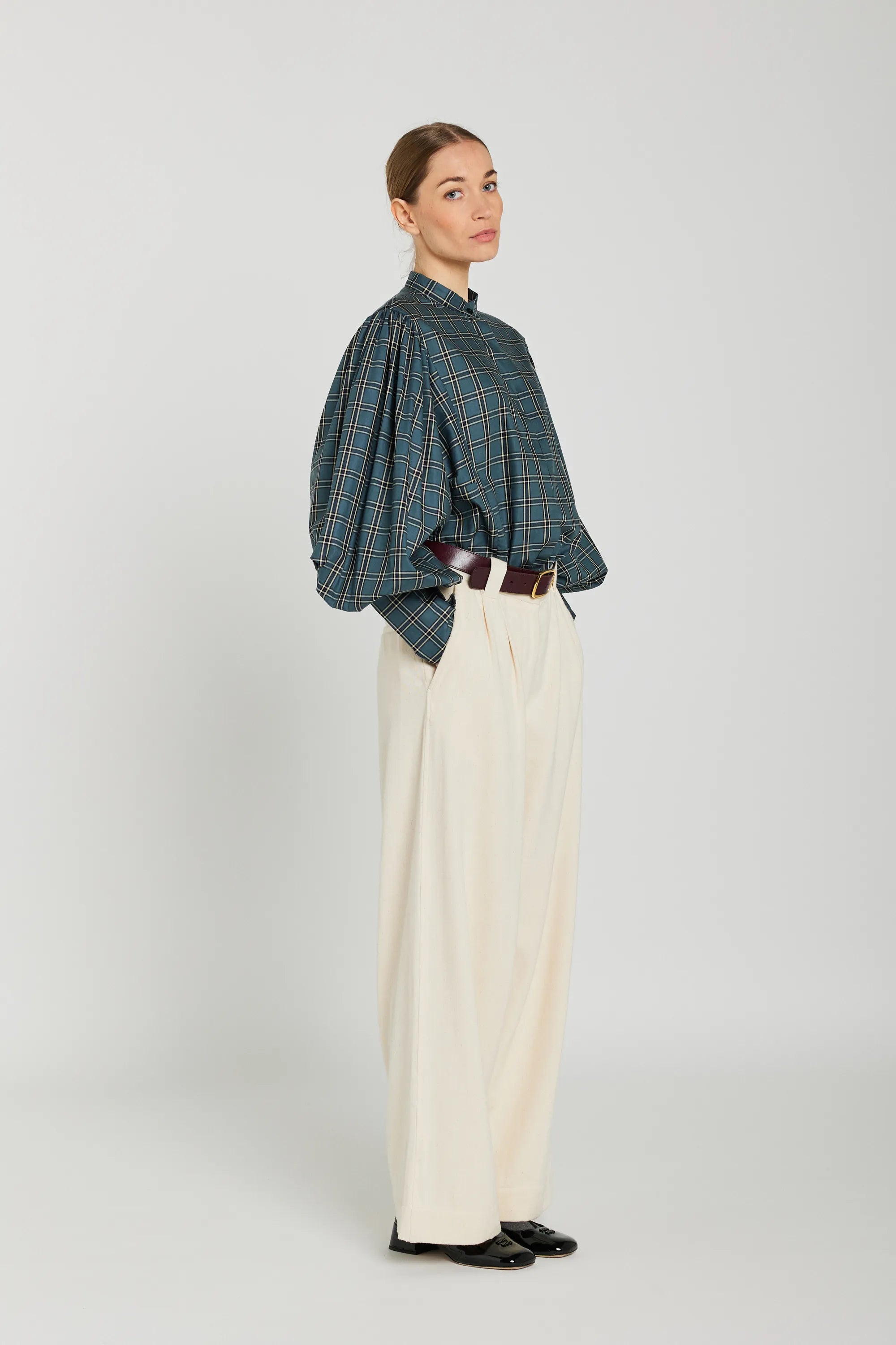 Chemise tartan bleu MINDI