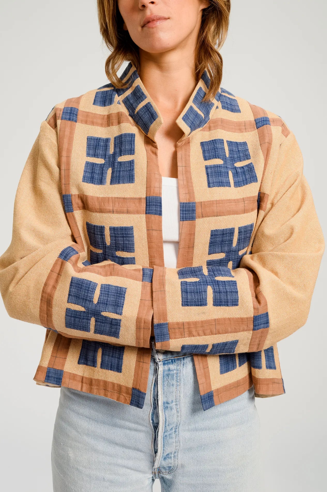 V DE VINSTER VESTE NARA MOTIFS PATCHWORK