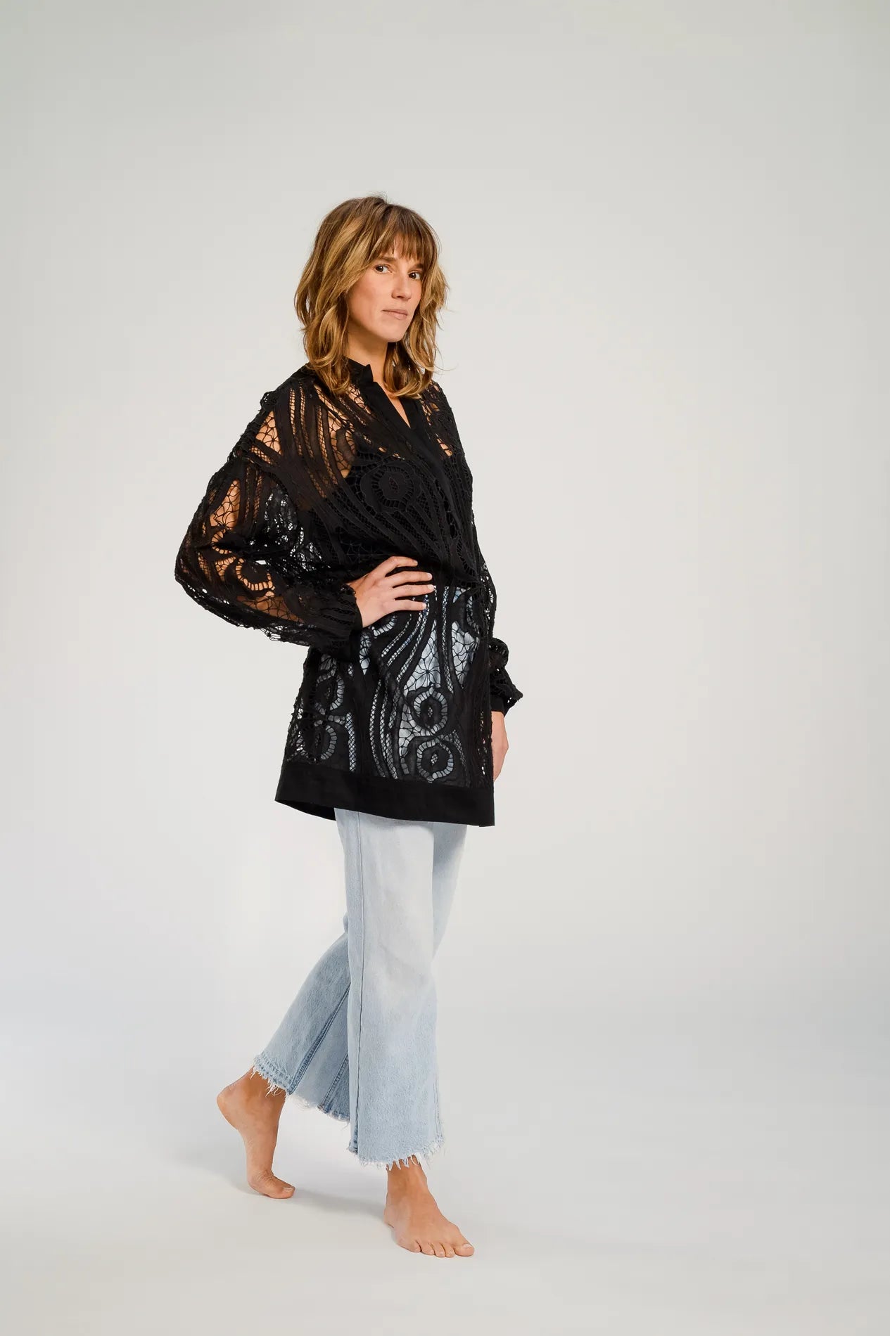 ROBE NEW YORK DENTELLE BLACK
