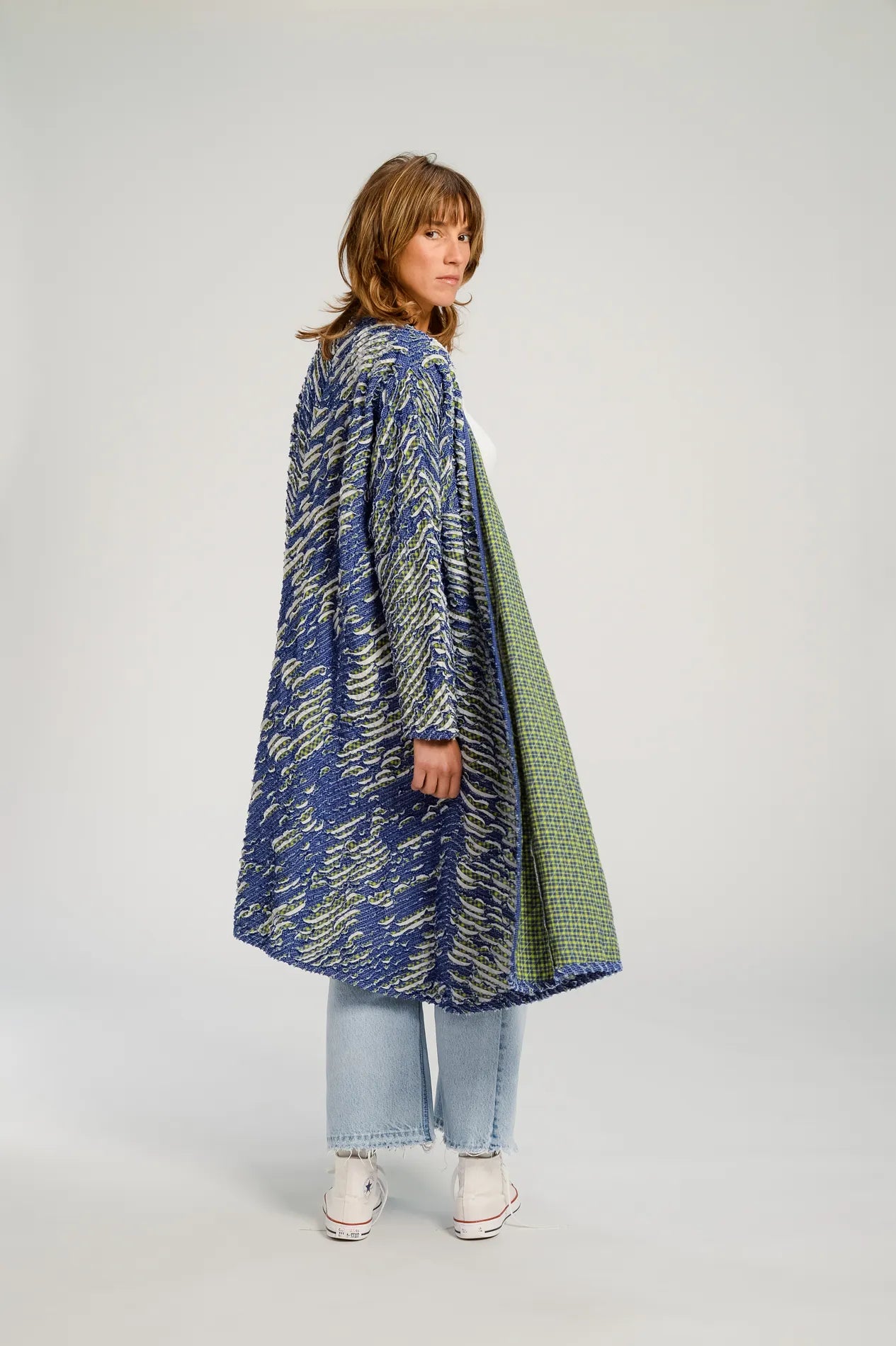 Veste longue bleue PUSHKAR