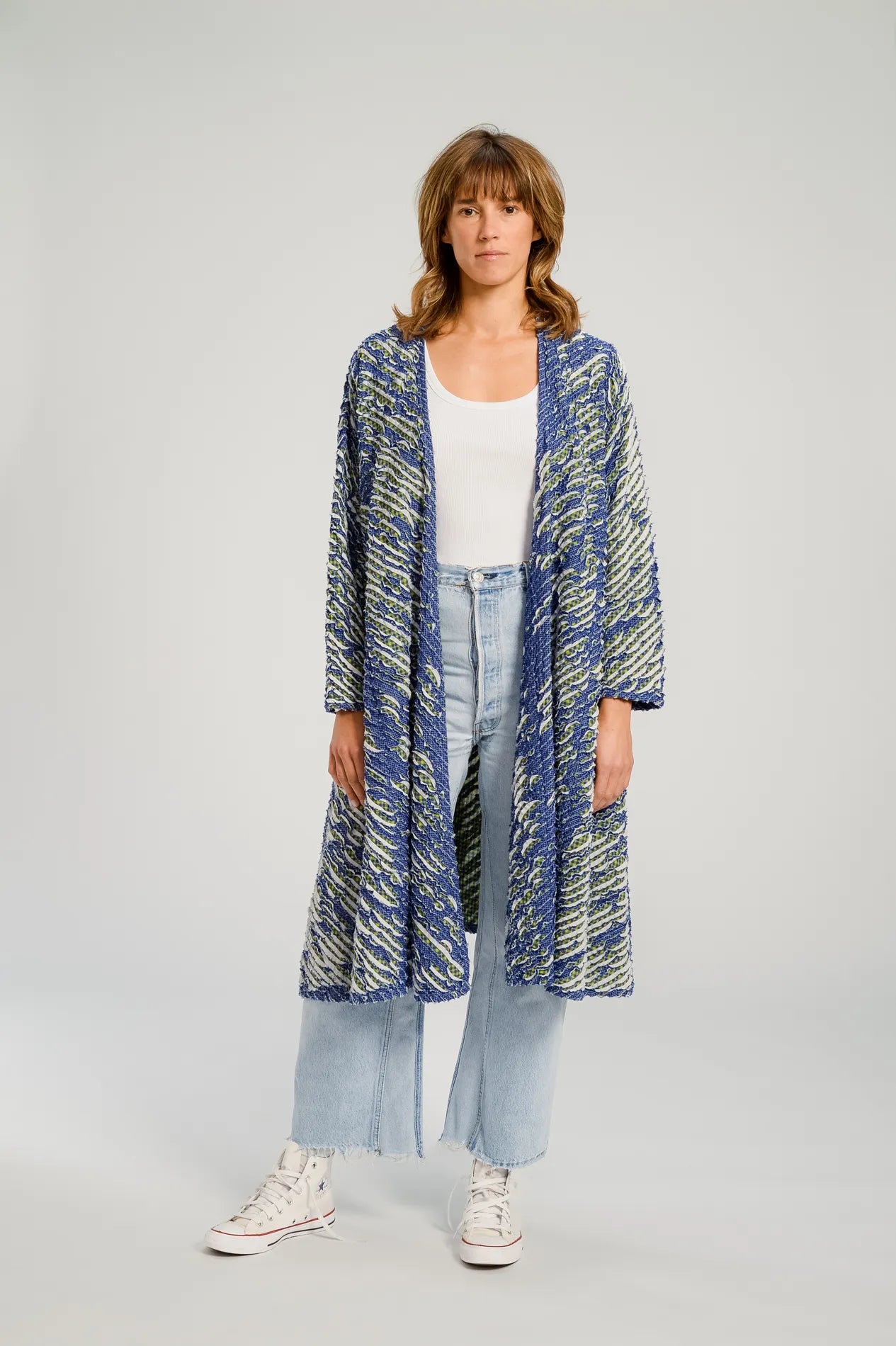 Veste longue bleue PUSHKAR