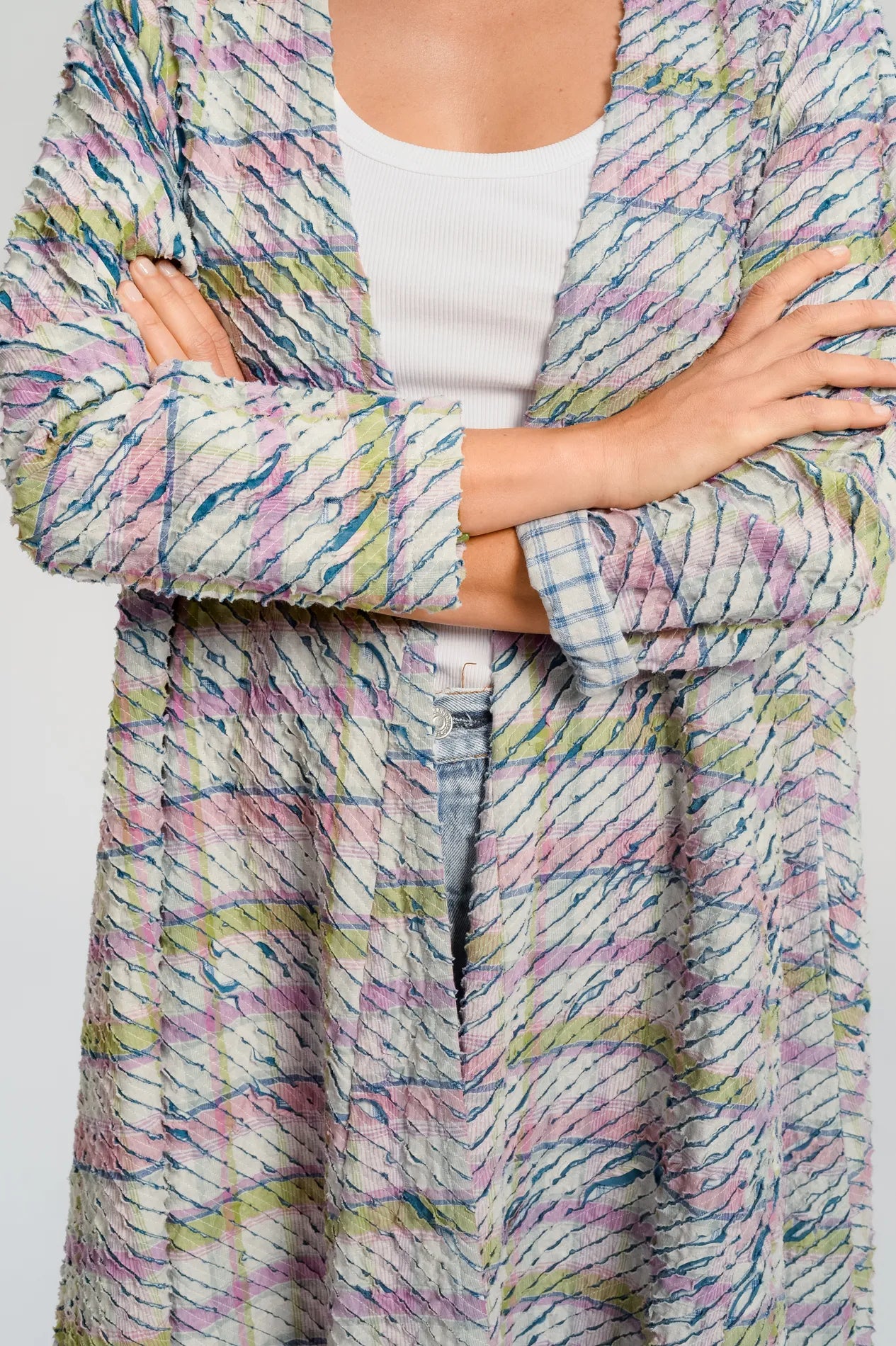 Veste longue rose PUSHKAR