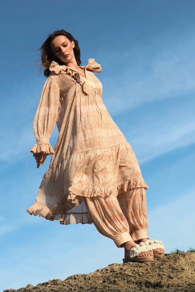RIO seventies print maxi dress