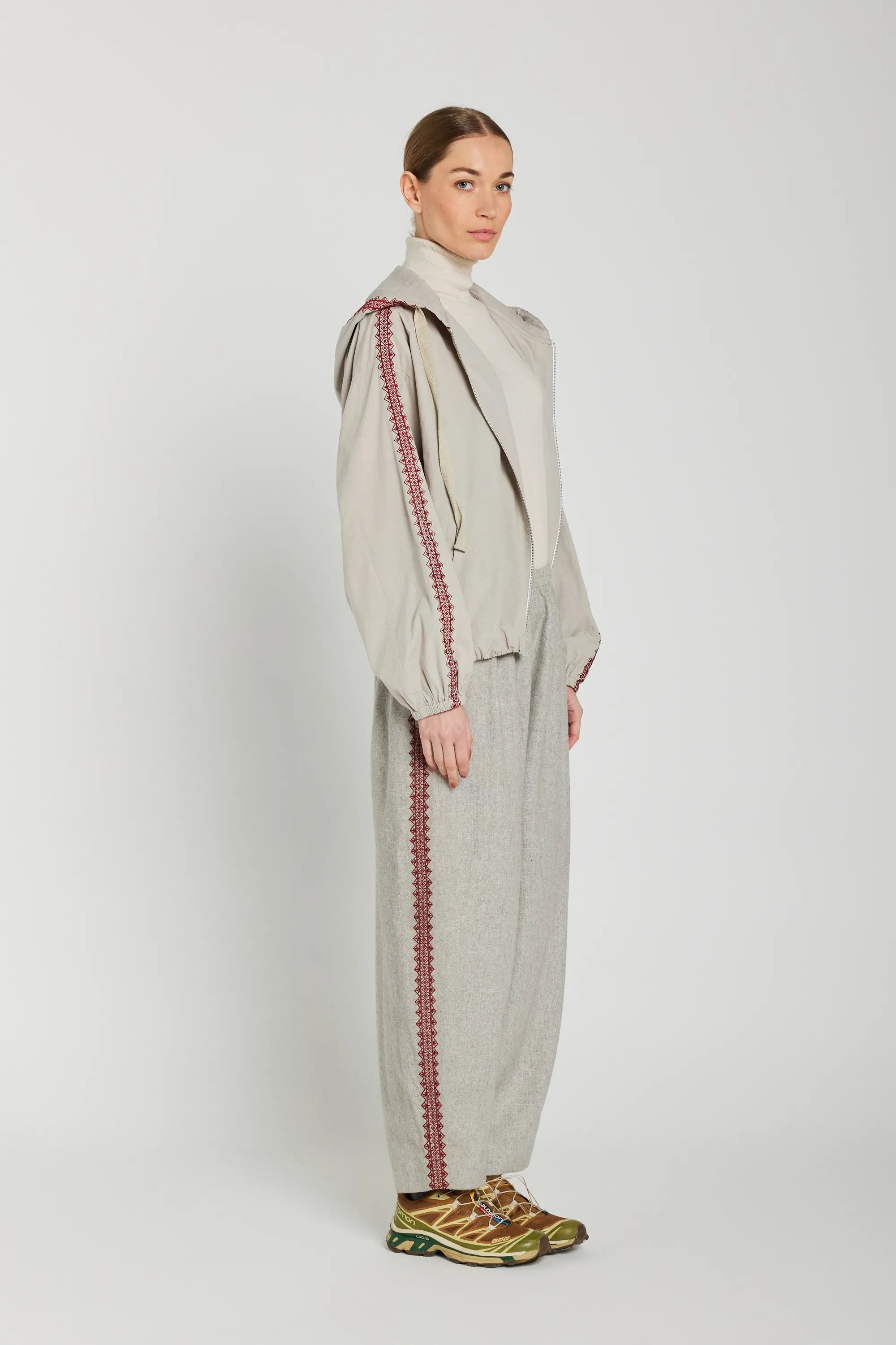 pantalon gris hoodie v de vinster jogging