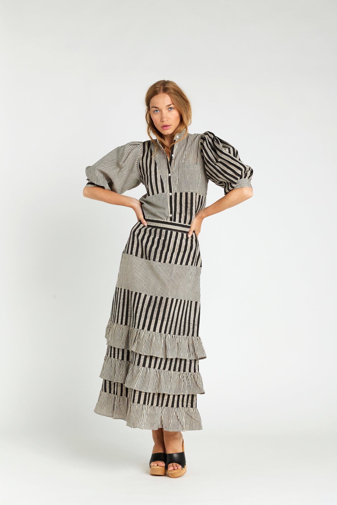 Chemise à rayures noires Shiva