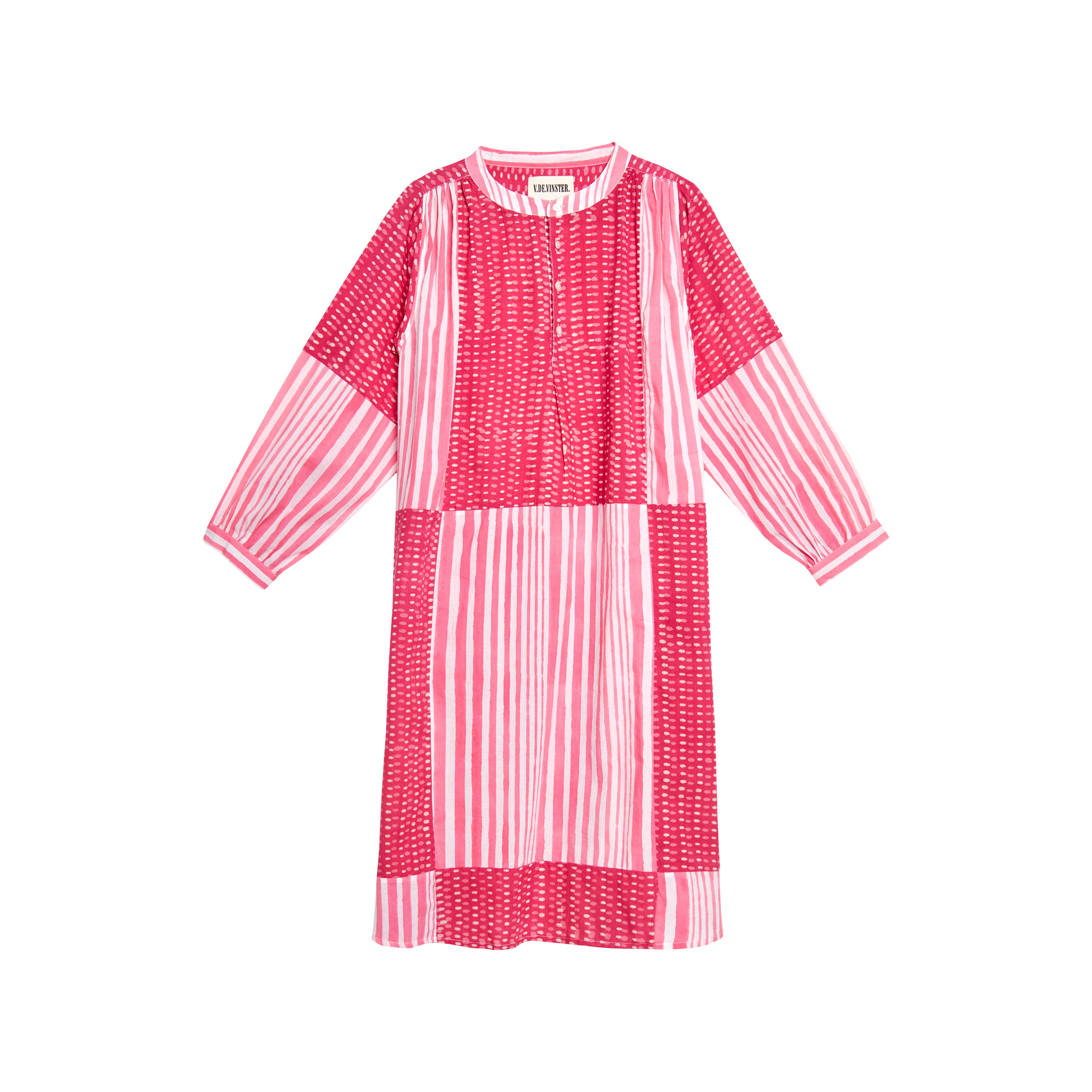 Robe à rayures roses Shiva