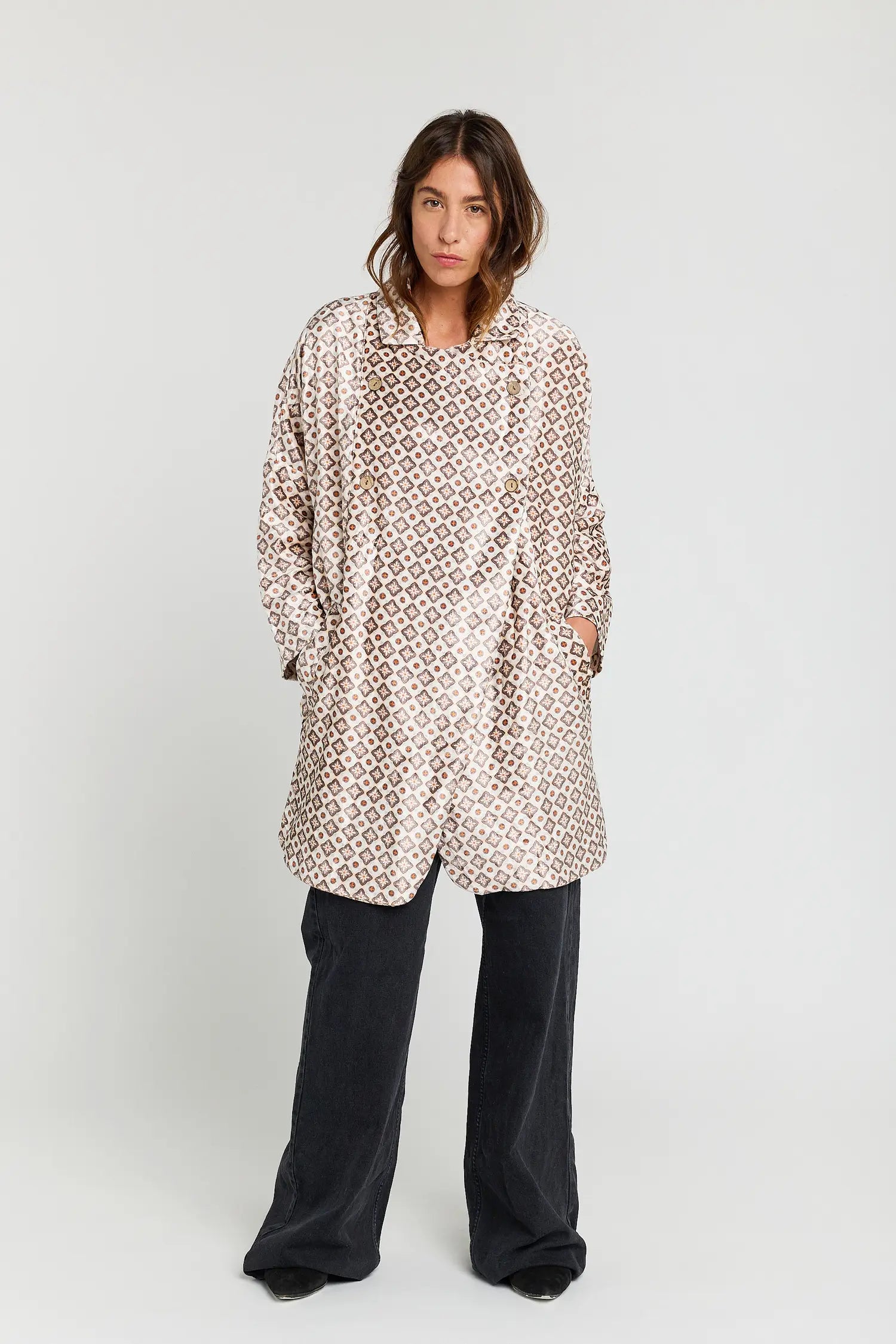 Manteau en velours beige SUCCESSFUL