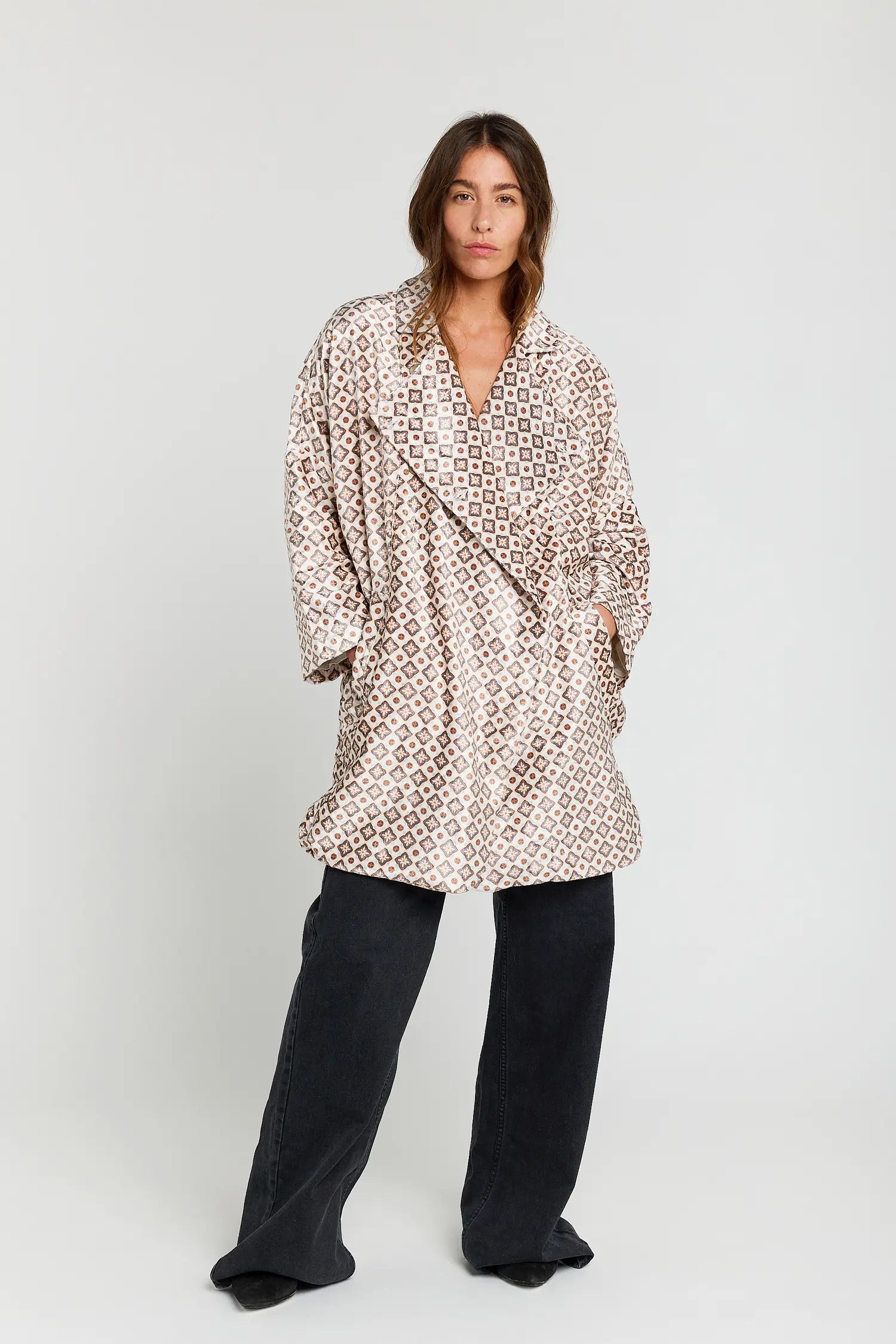 Manteau en velours beige SUCCESSFUL