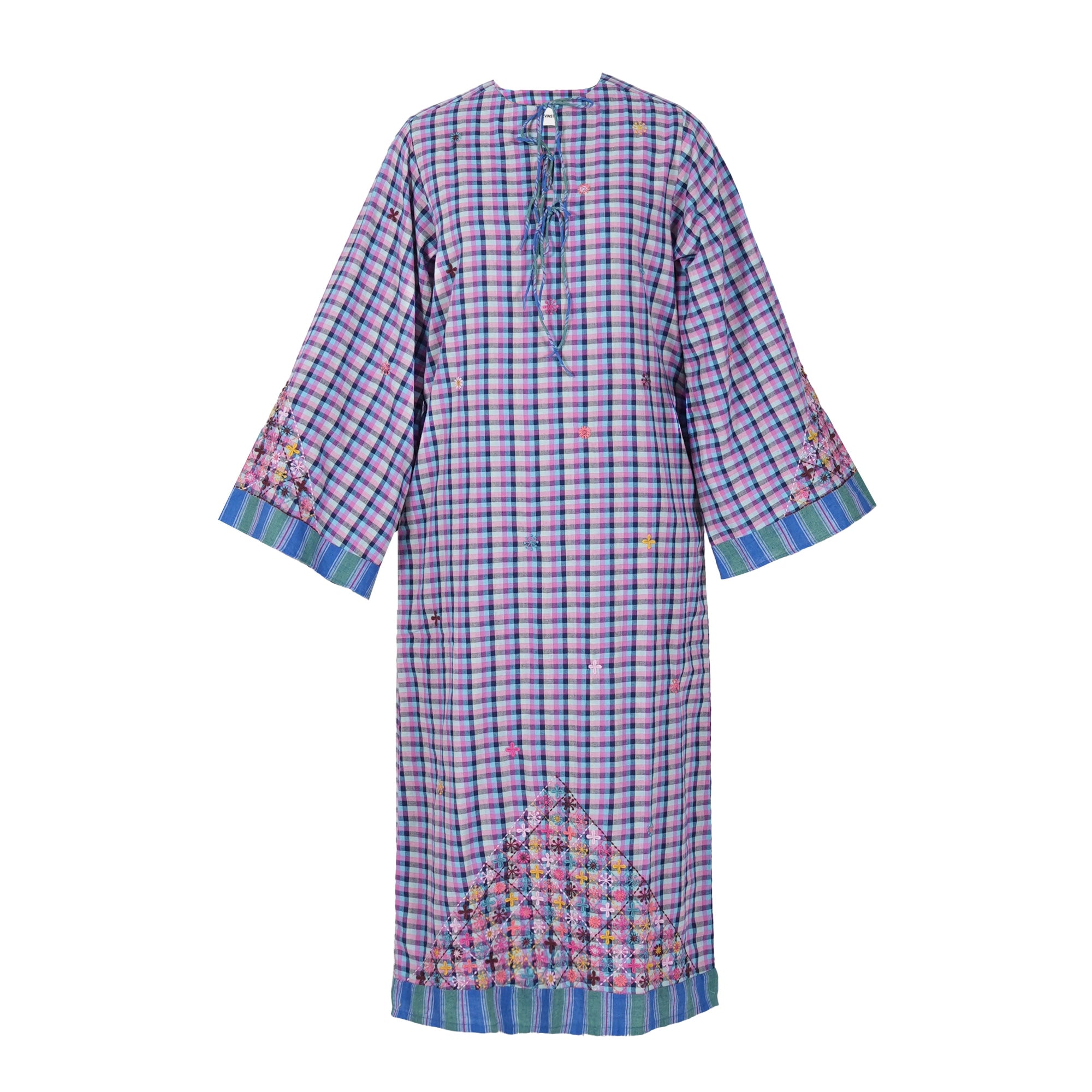 v de vinster brodée robe tartan