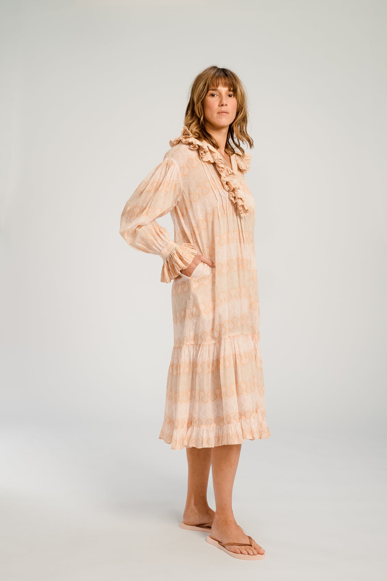 Robe crème imprimée RIO